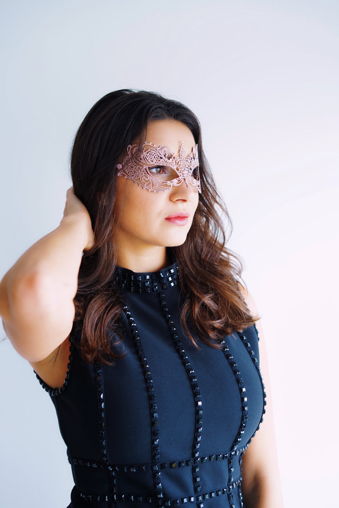 Ana Lace Mask - Rose Gold