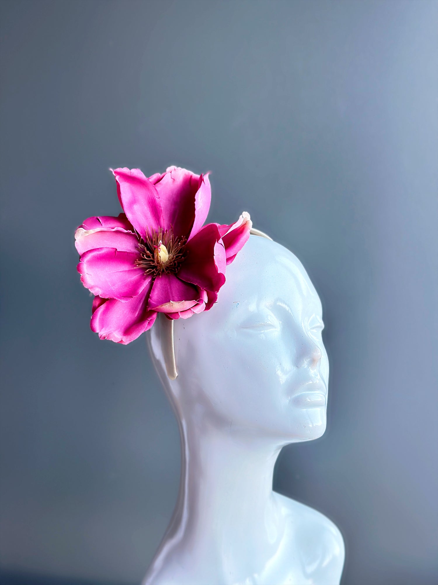 Pink Oversized Flower -  Fascinator Hat