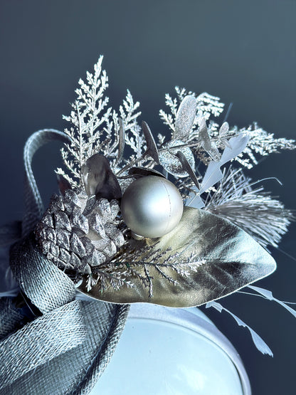 Frosty Forest Christmas Fascinator