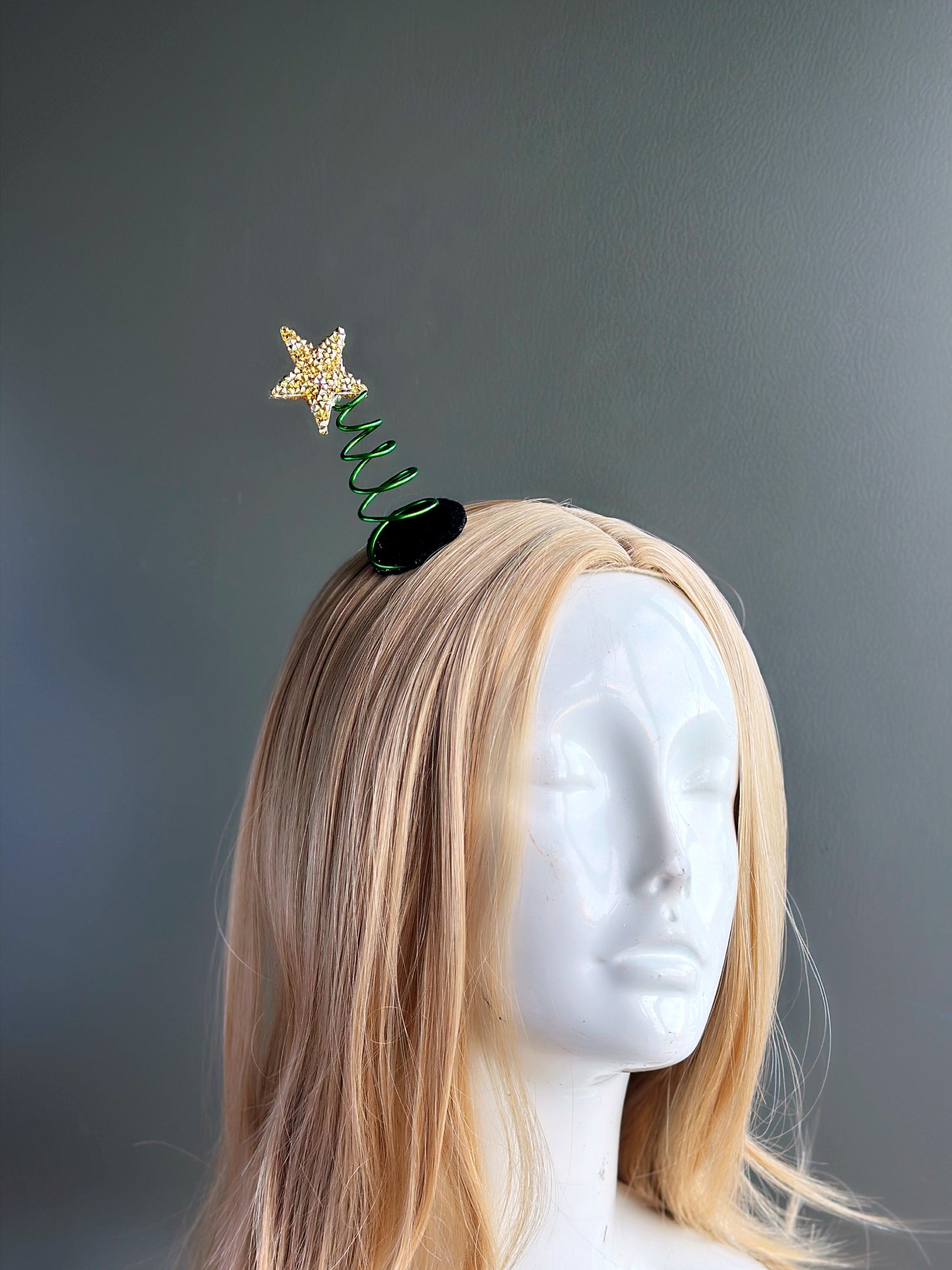 Christmas Tree Headband – Glitter Star Topper
