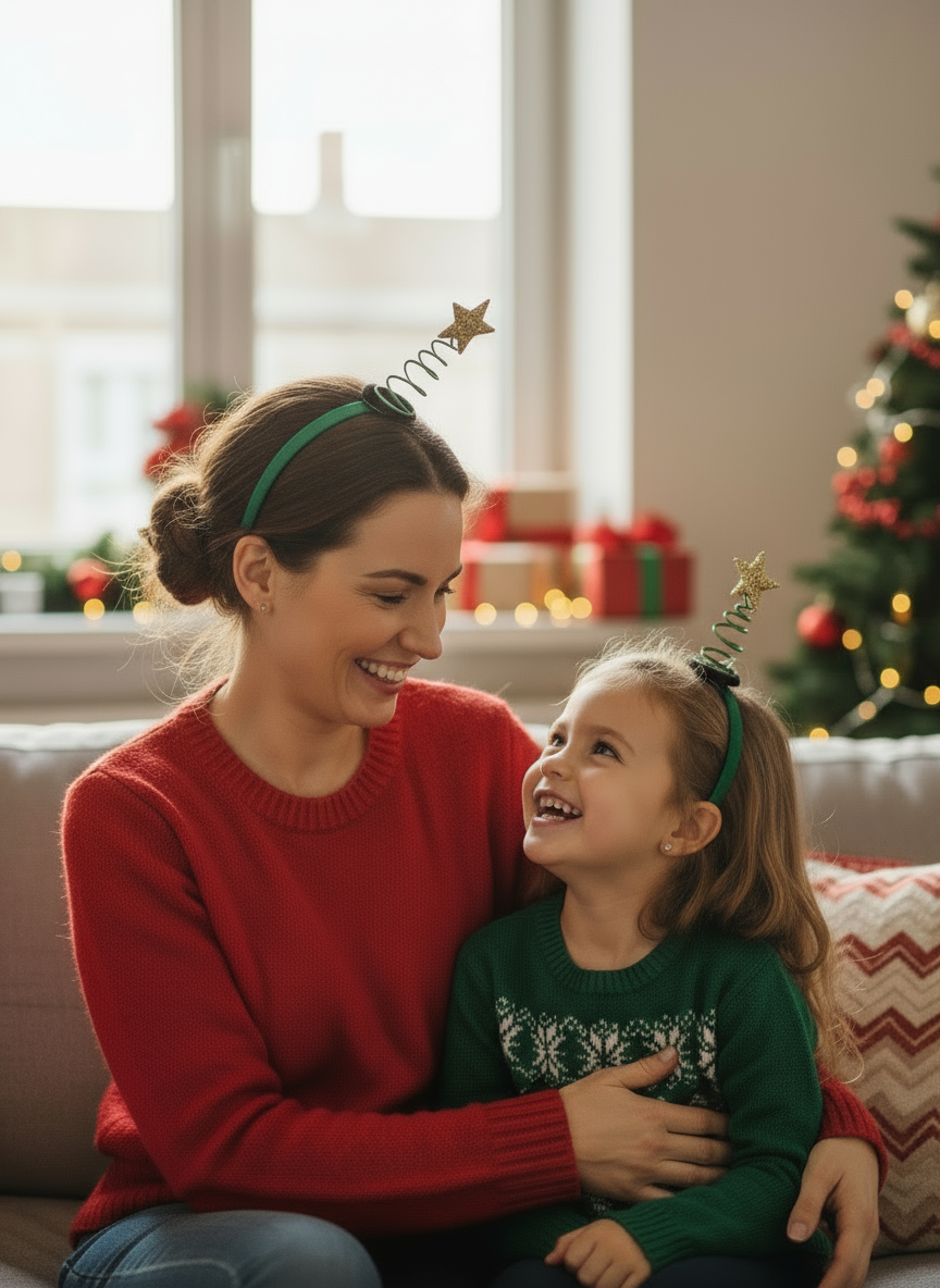 Christmas Tree Headband – Glitter Star Topper