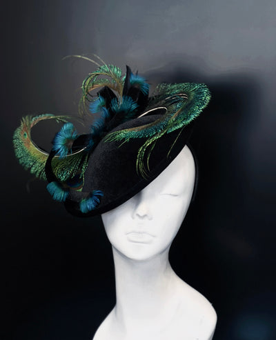 Fascinator Hat - Peacock Glam