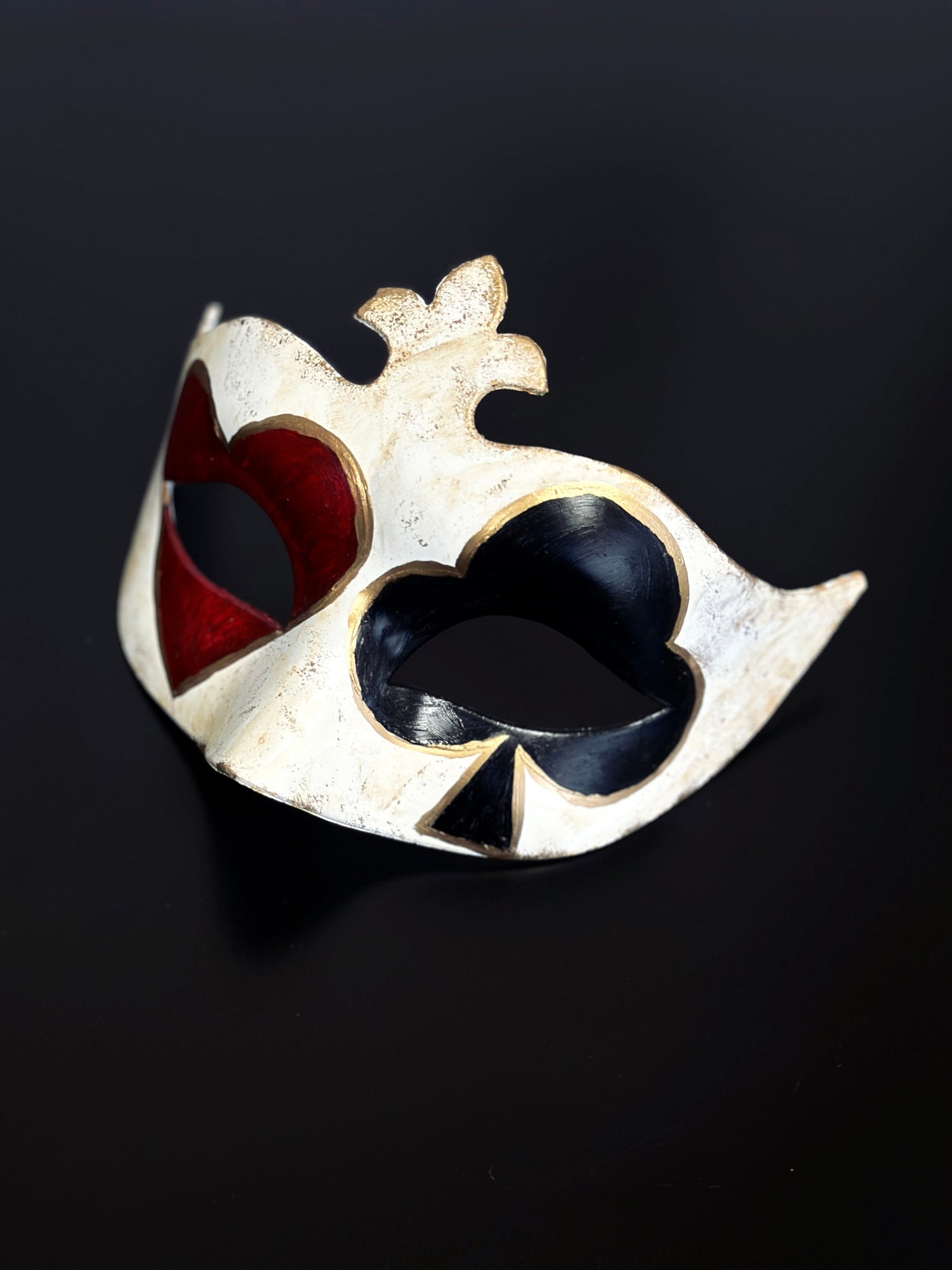 Harlequin Royale Mask - Red Black