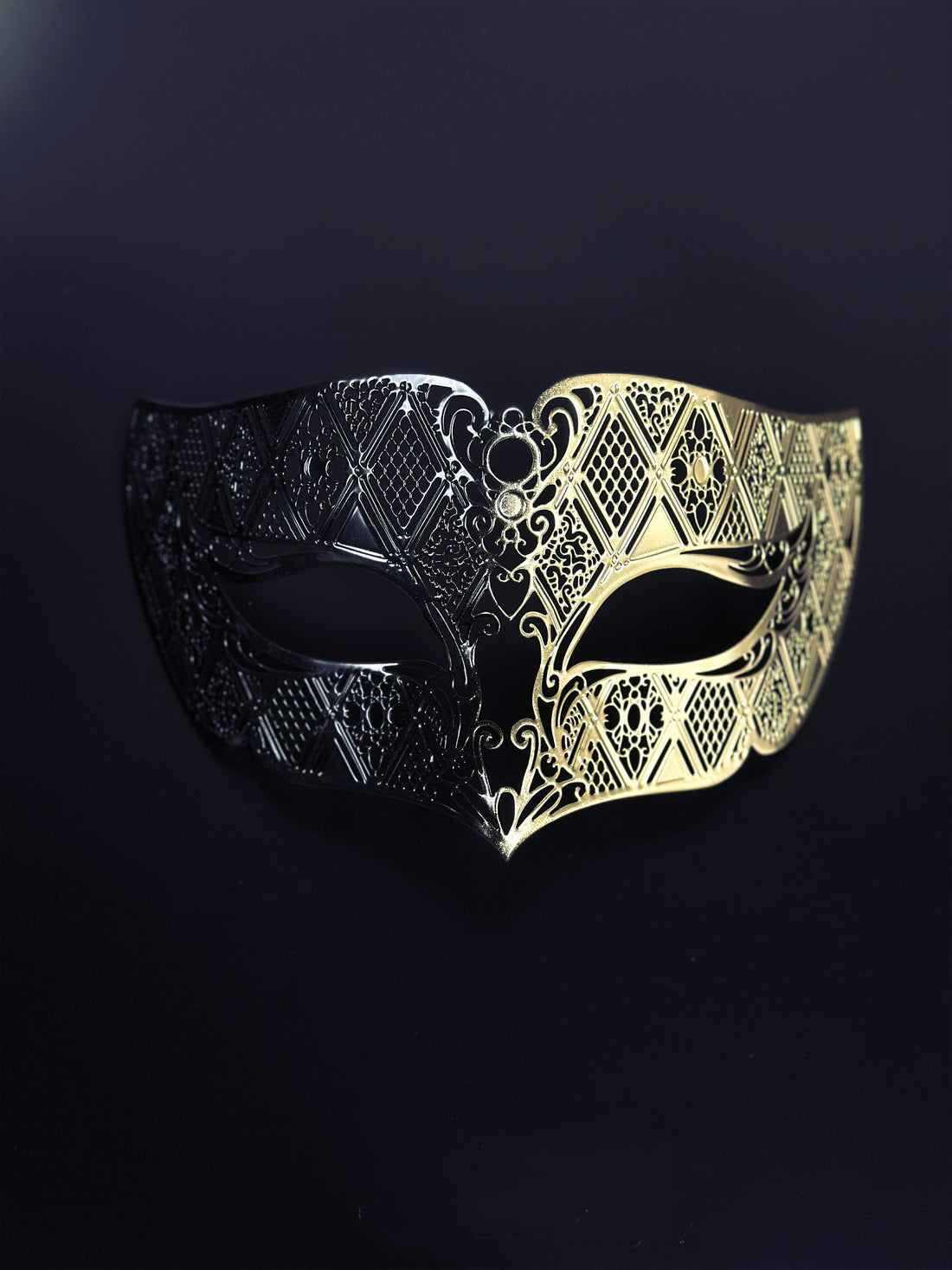 Midnight Royale - Black Gold Mens Mask