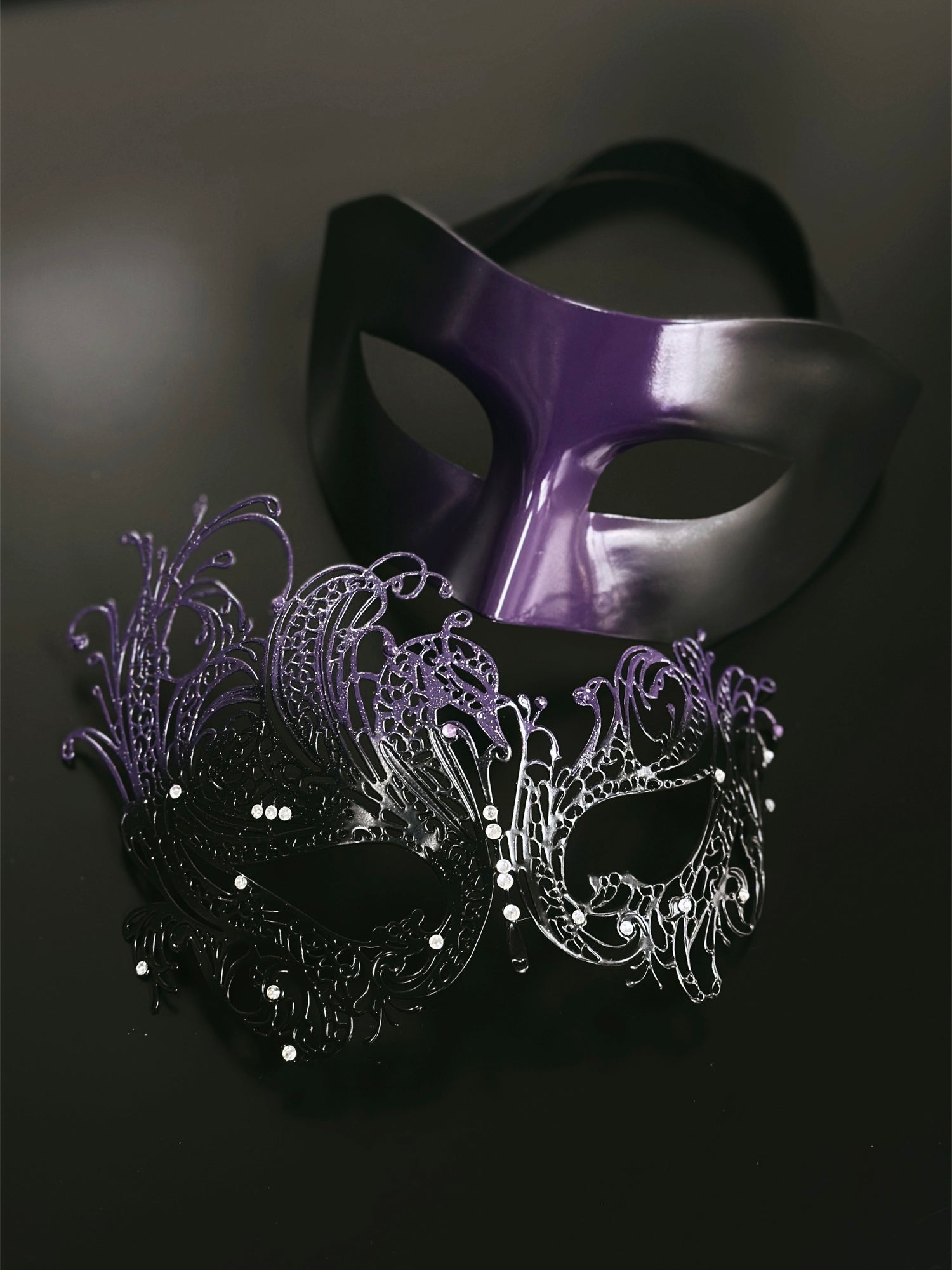 Obsidian Twilight Couples Set -  Black &amp; Purple