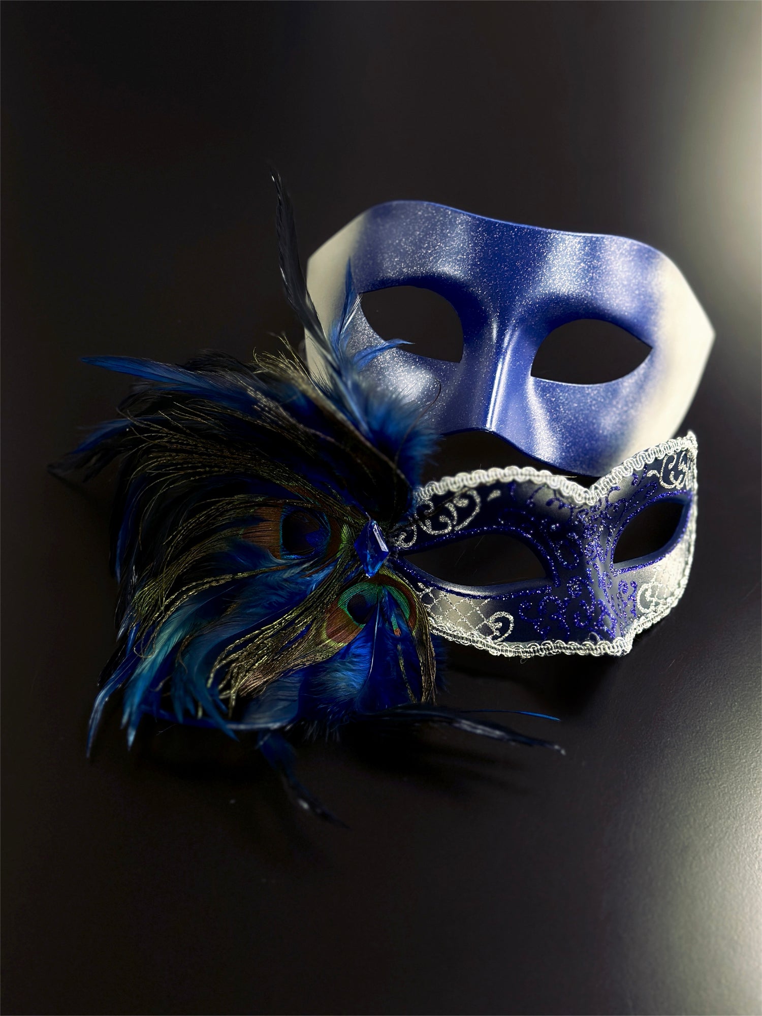 Moonlit Majesty Pair - Peacock Feathers