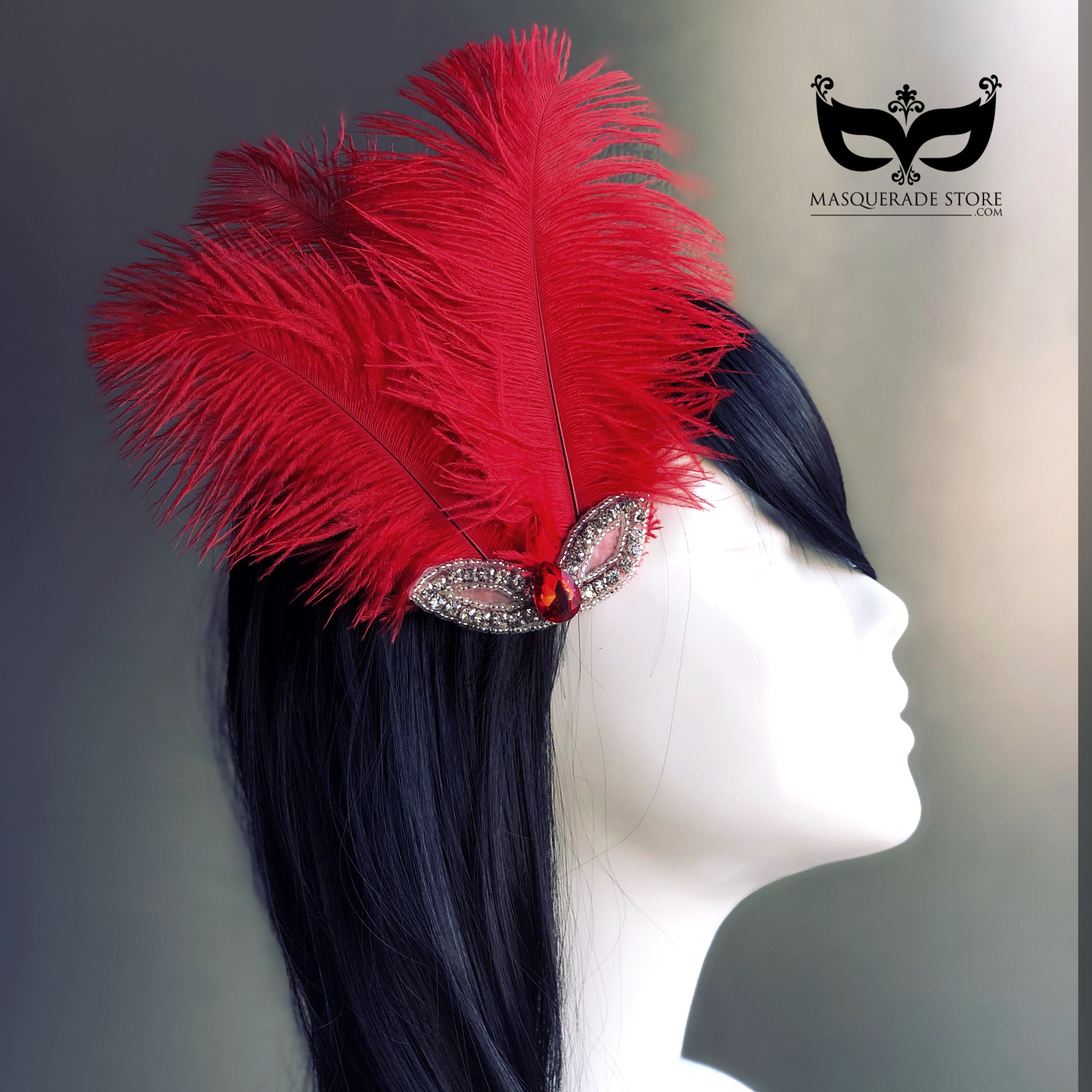 Scarlet Plume Clip – Red