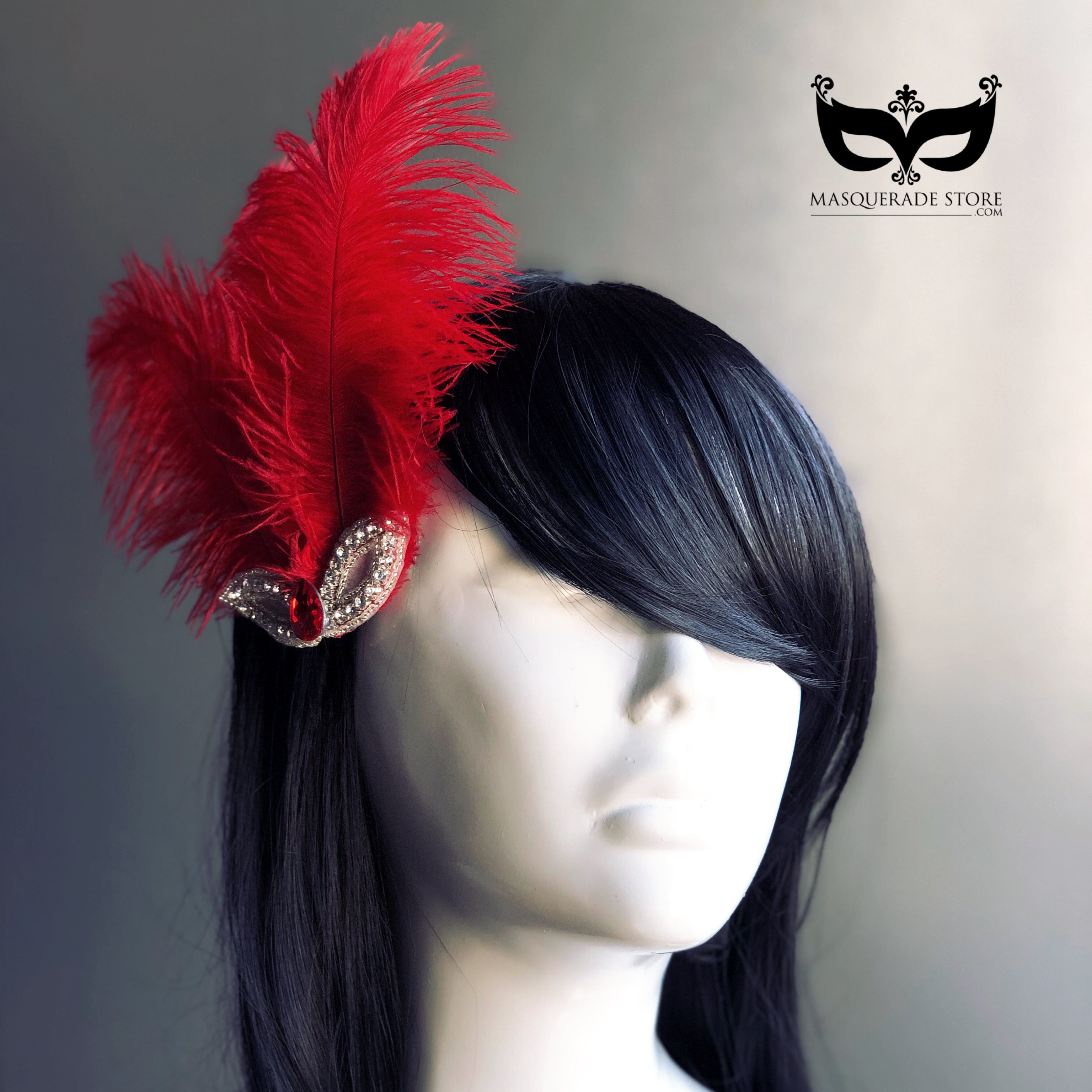 Scarlet Plume Clip – Red