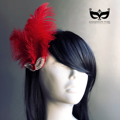 Scarlet Plume Clip – Red