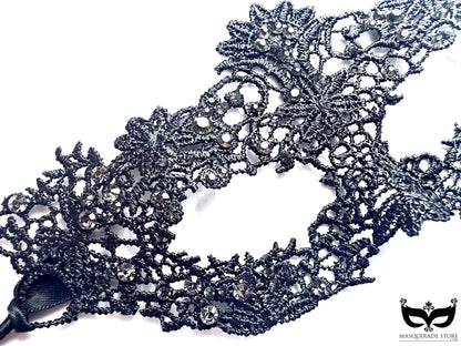 Diane Lace Mask - Black