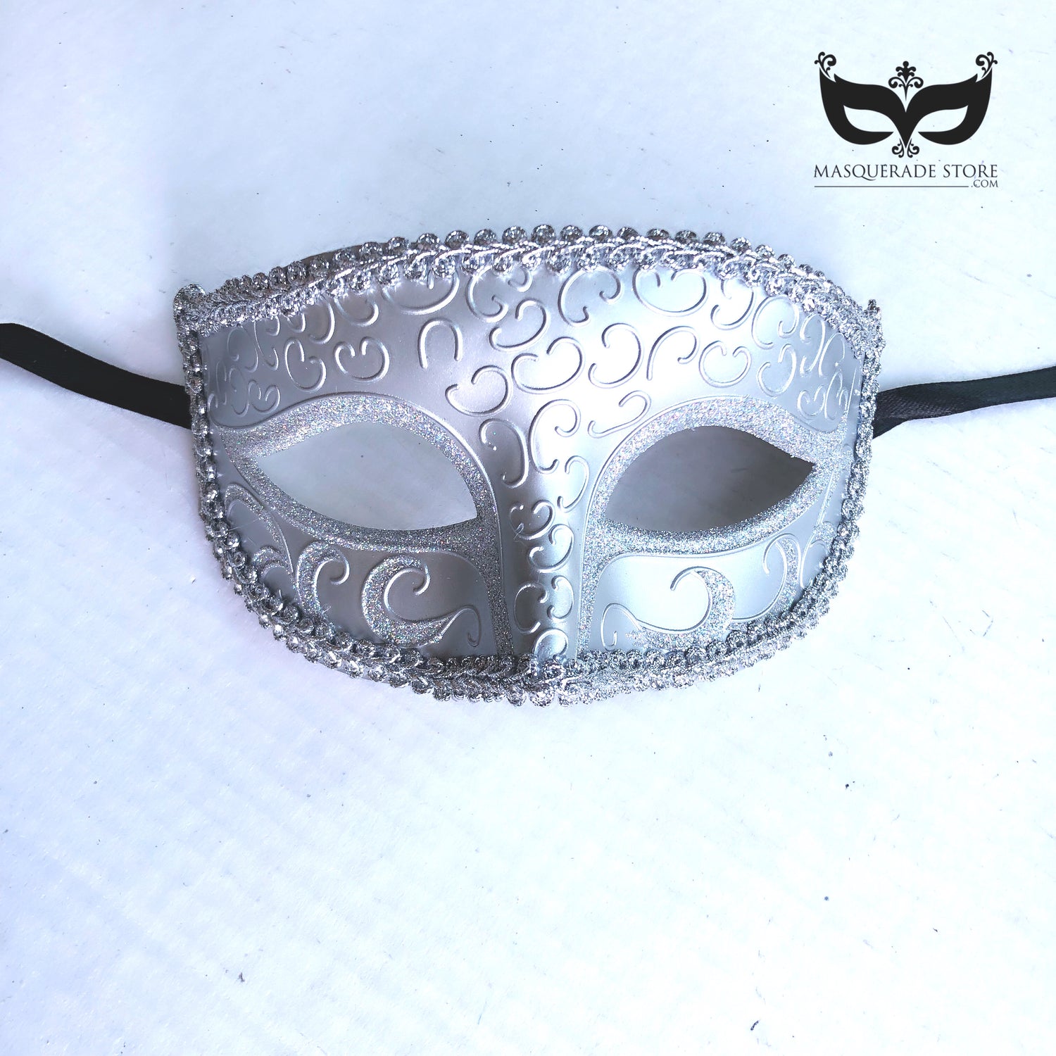 Silver Glitter Mask