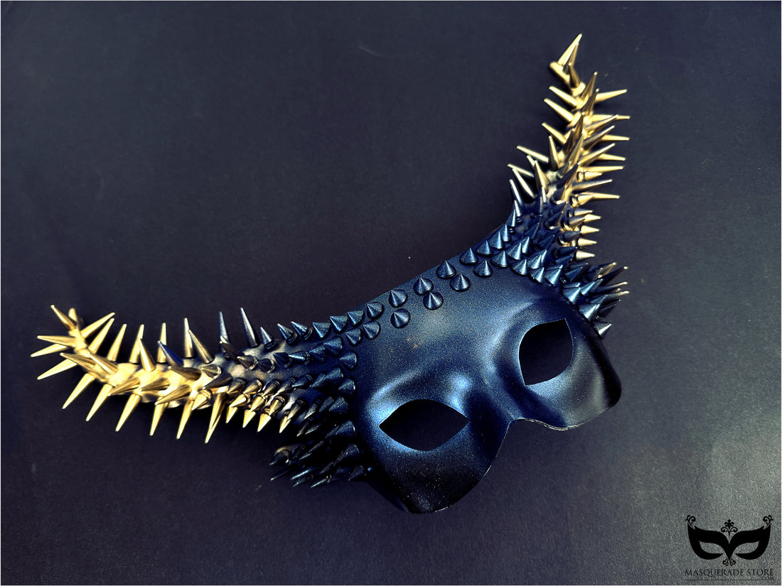 Horn Spiked - Black/Gold Mask