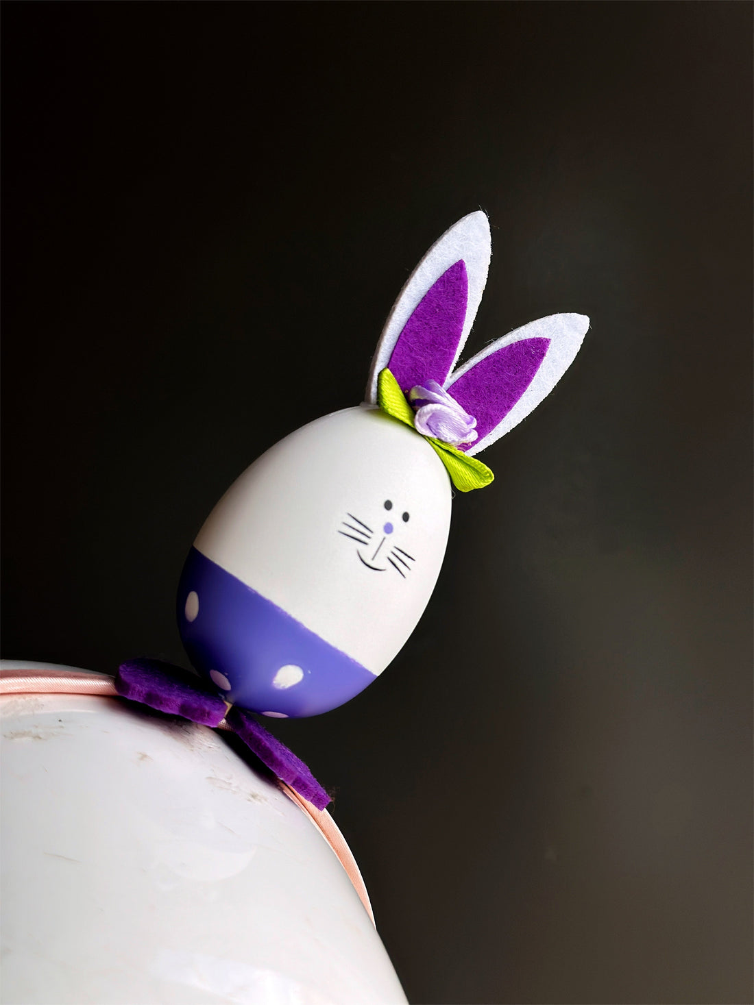 Fascinator Easter Bunny Purple White