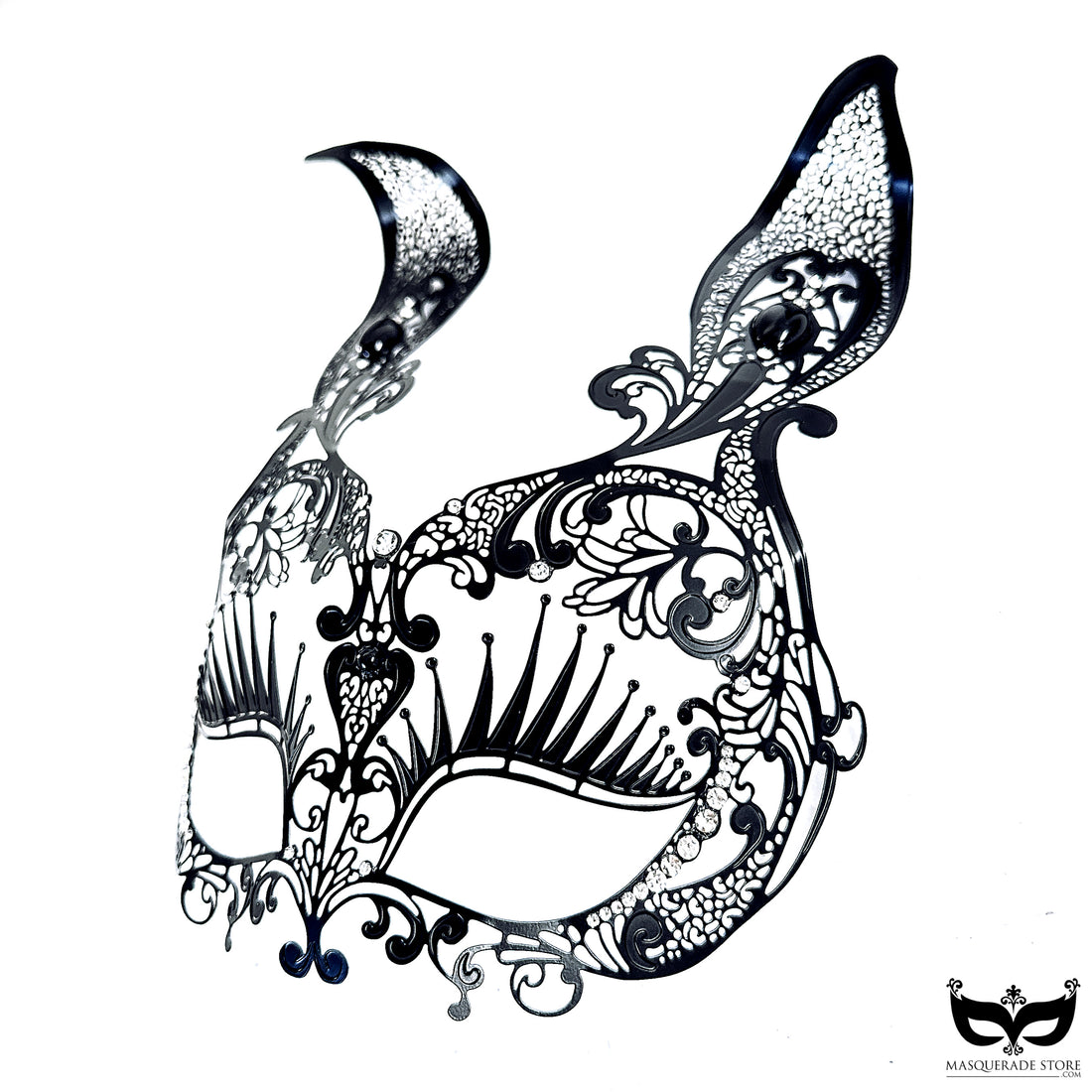 Black Metal Bunny Mask