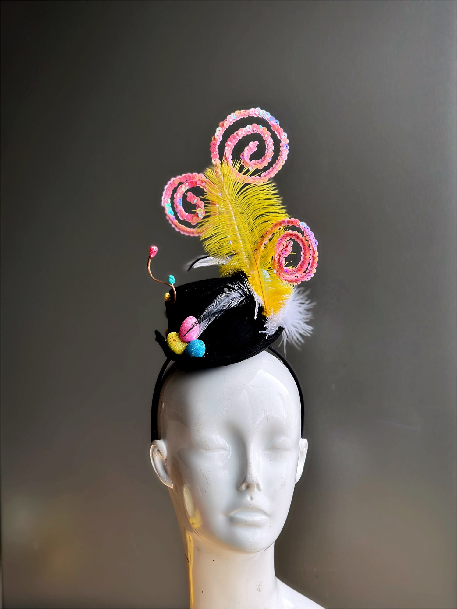 Kids Easter Hat - Pink Swirl