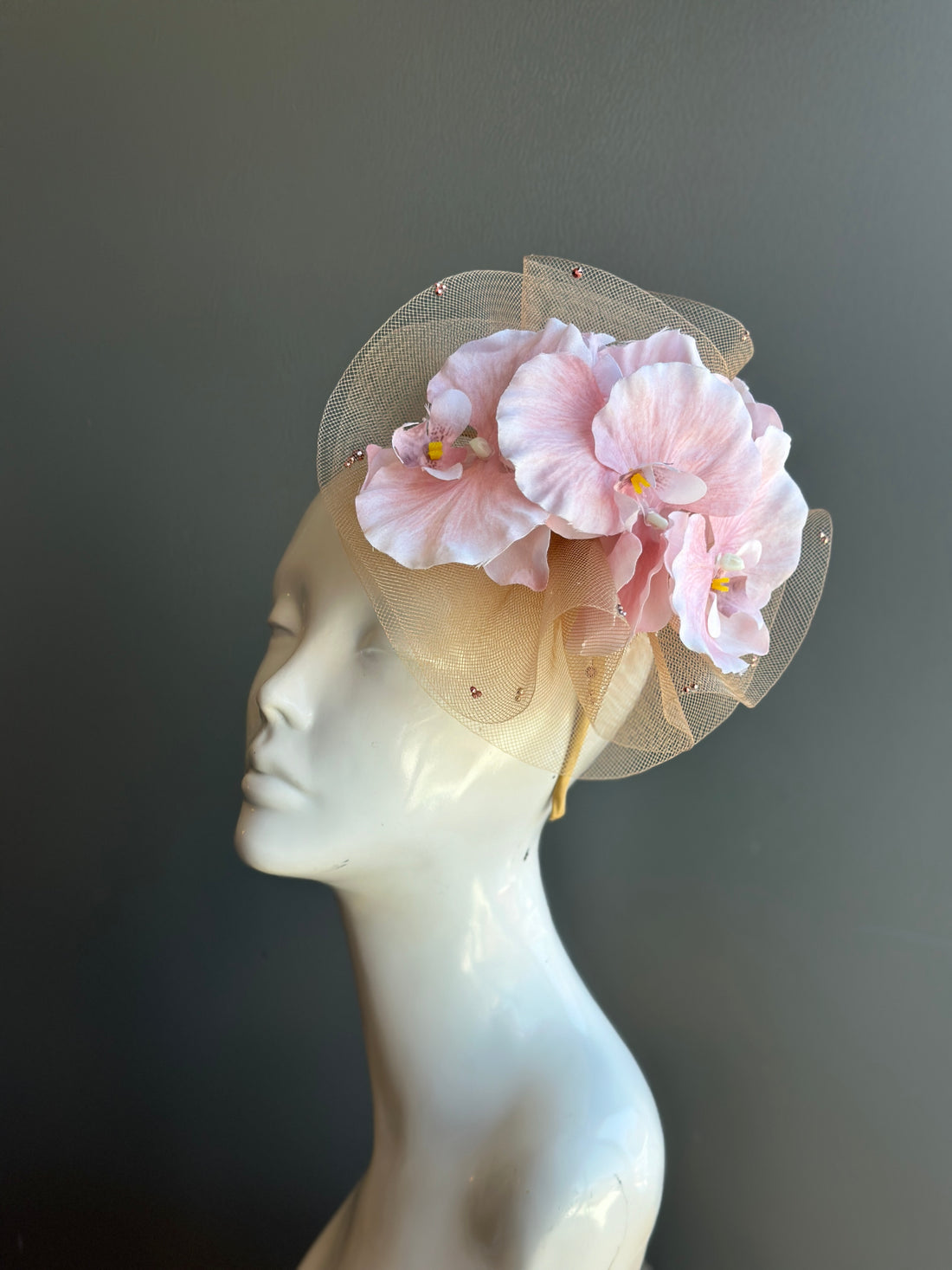 Blush Pink Floral Fascinator