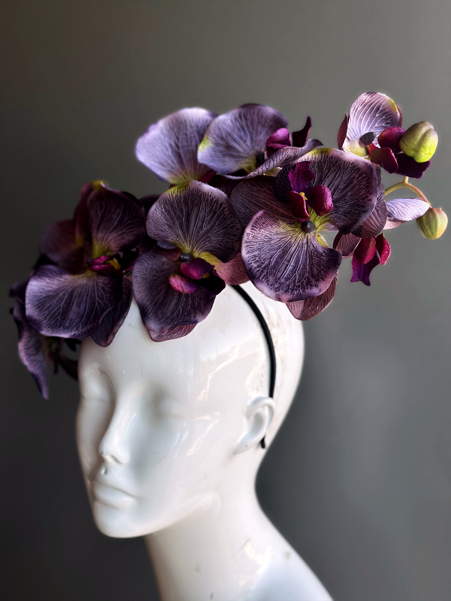 Fascinator Hat Orchid Flower Purple