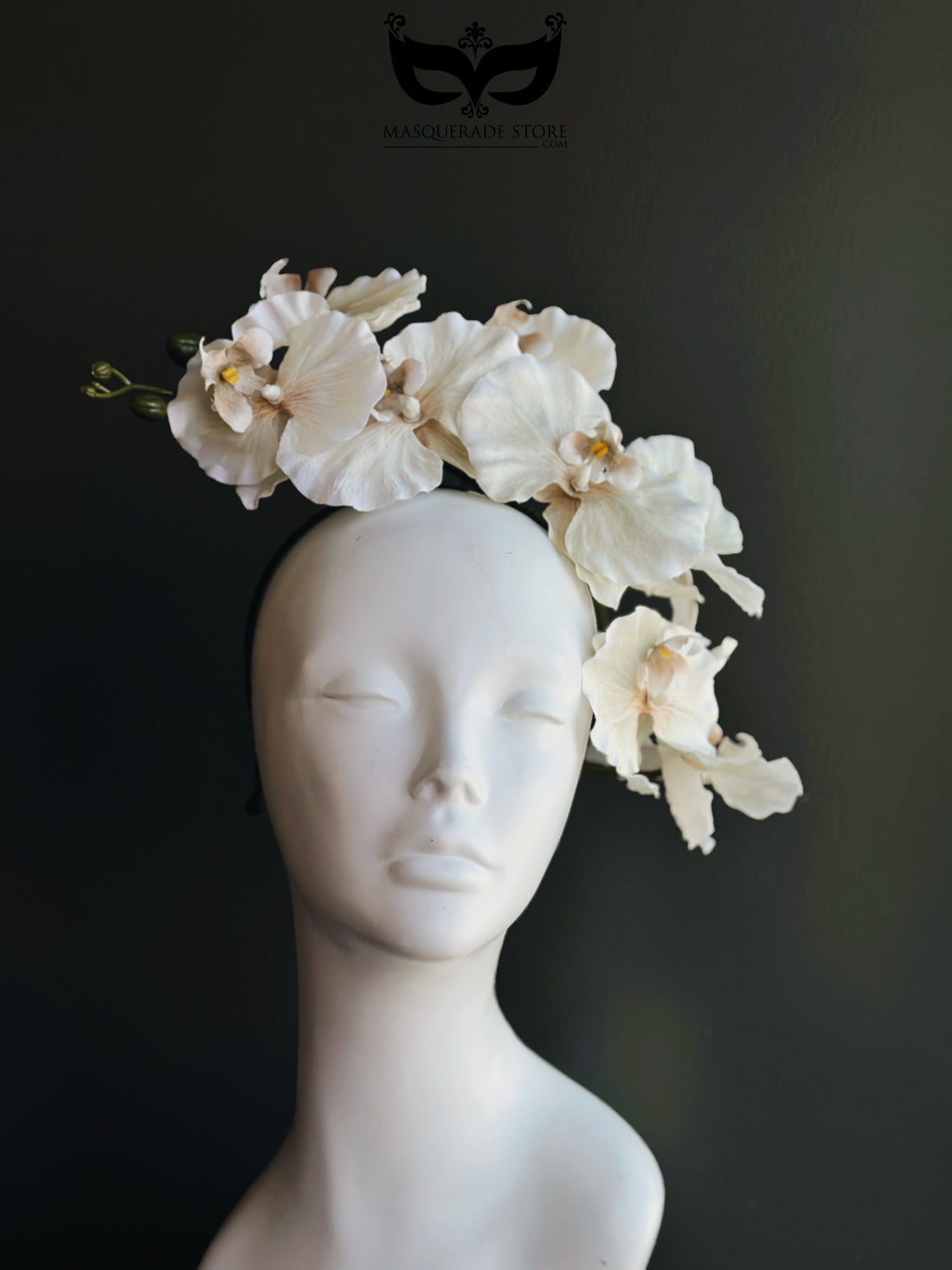 Orchid Fascinator - Ivory Cream
