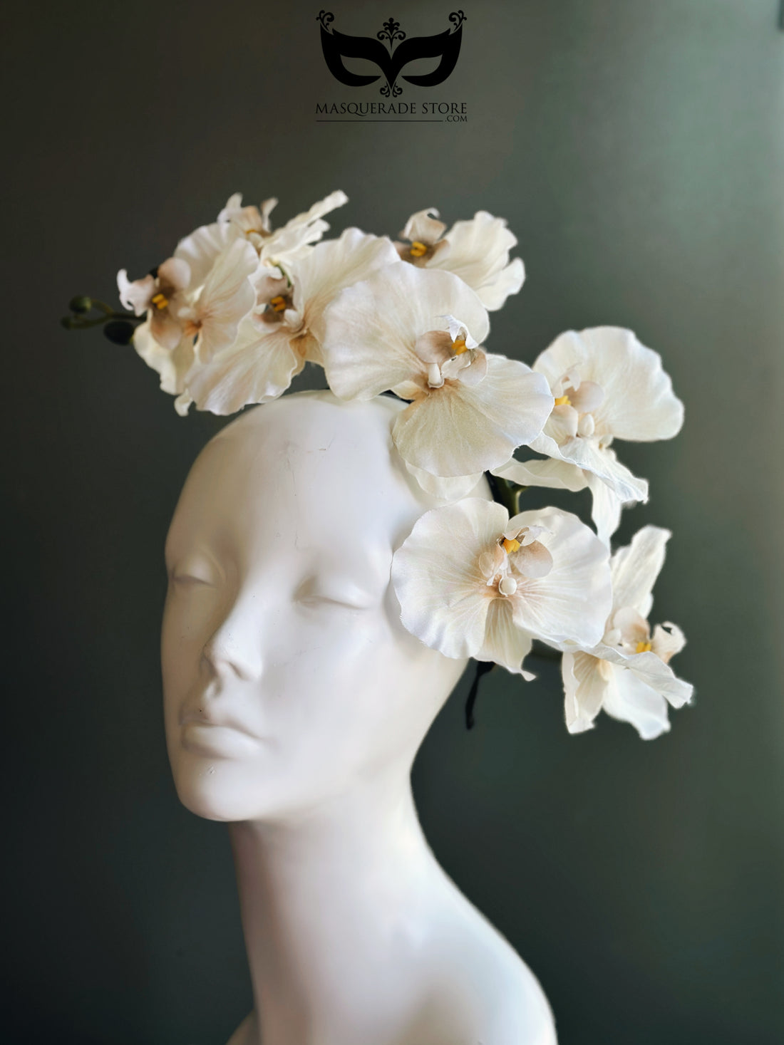 Orchid Fascinator - Ivory Cream