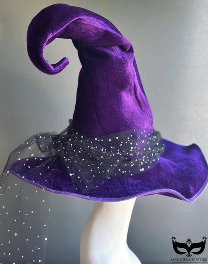 Enchanted Starlight Witch Hat - Purple