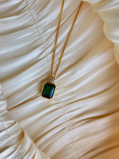 Verona - Necklace (Gold/Green)