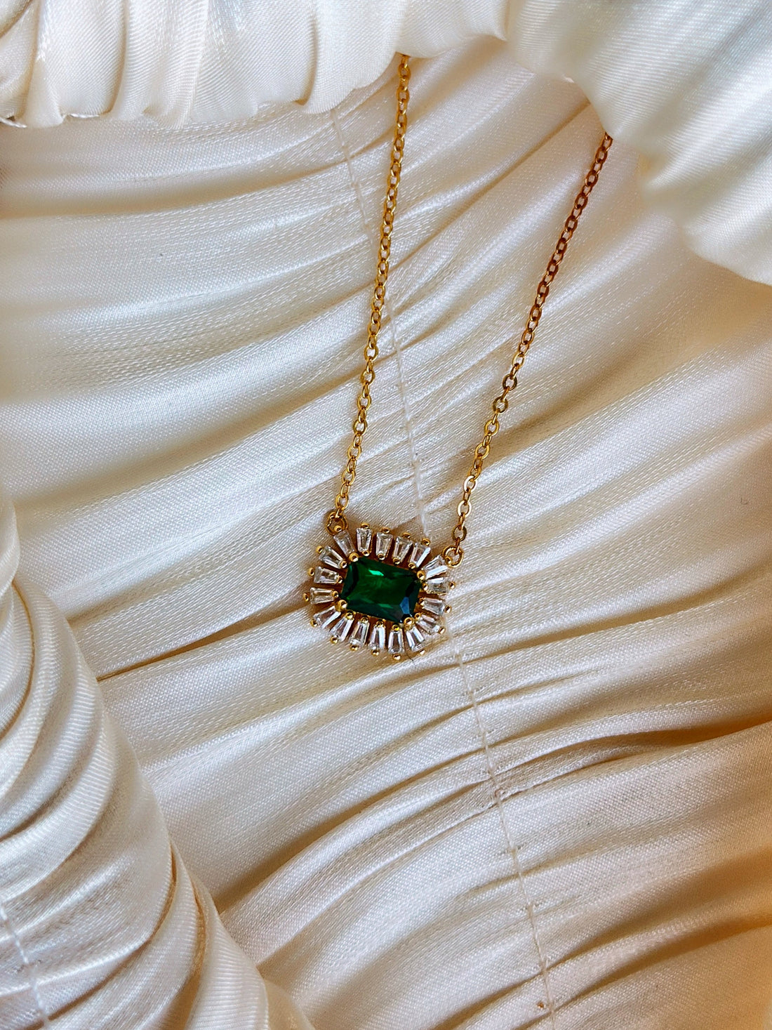 Anya - Necklace (Gold/Green)