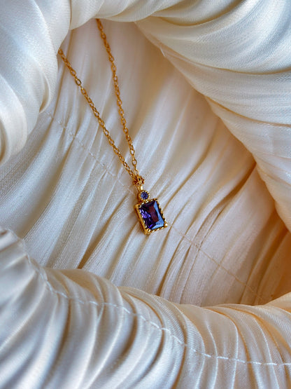 Maude - Necklace (Gold/Purple)