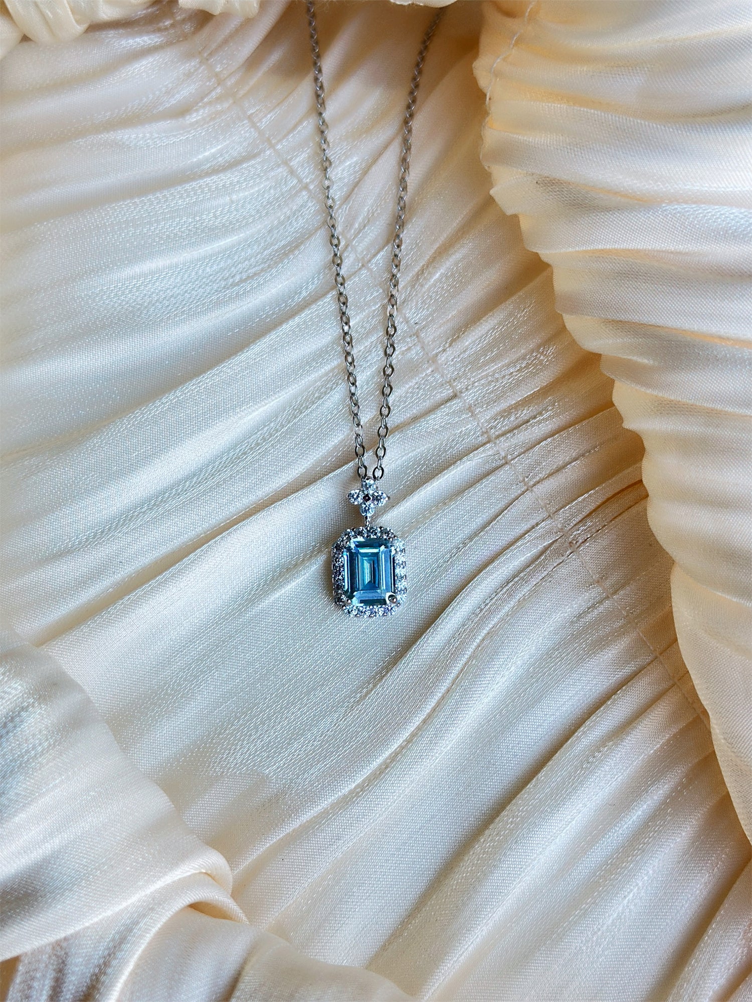 Sabrina - Necklace (Silver/Blue)