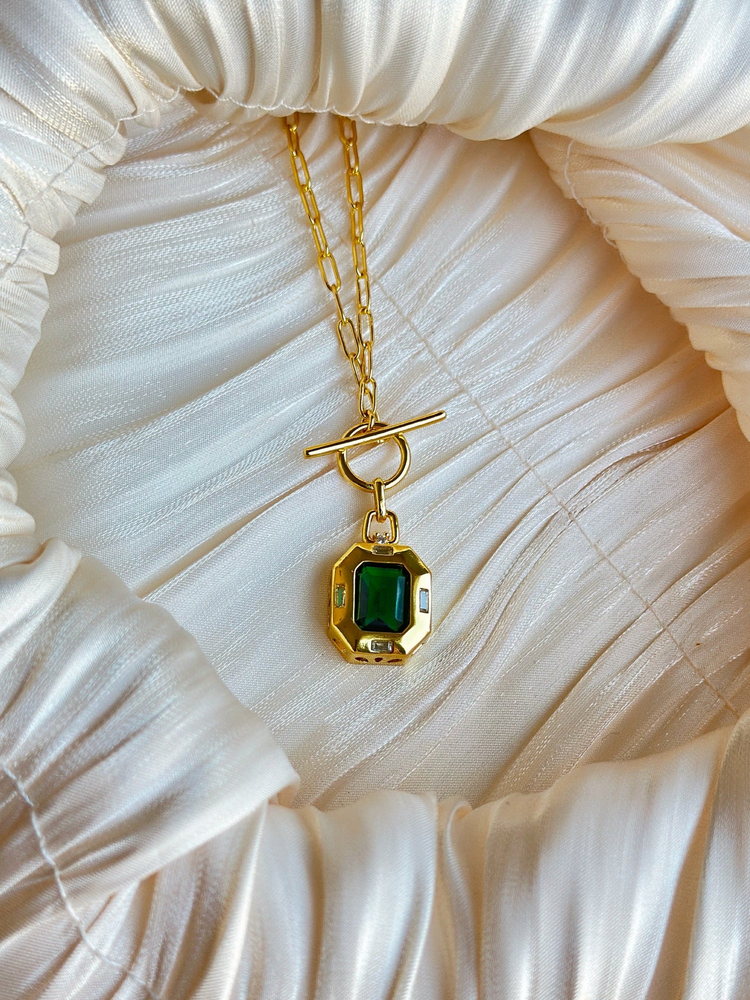 Vera - Necklace (Gold/Green)