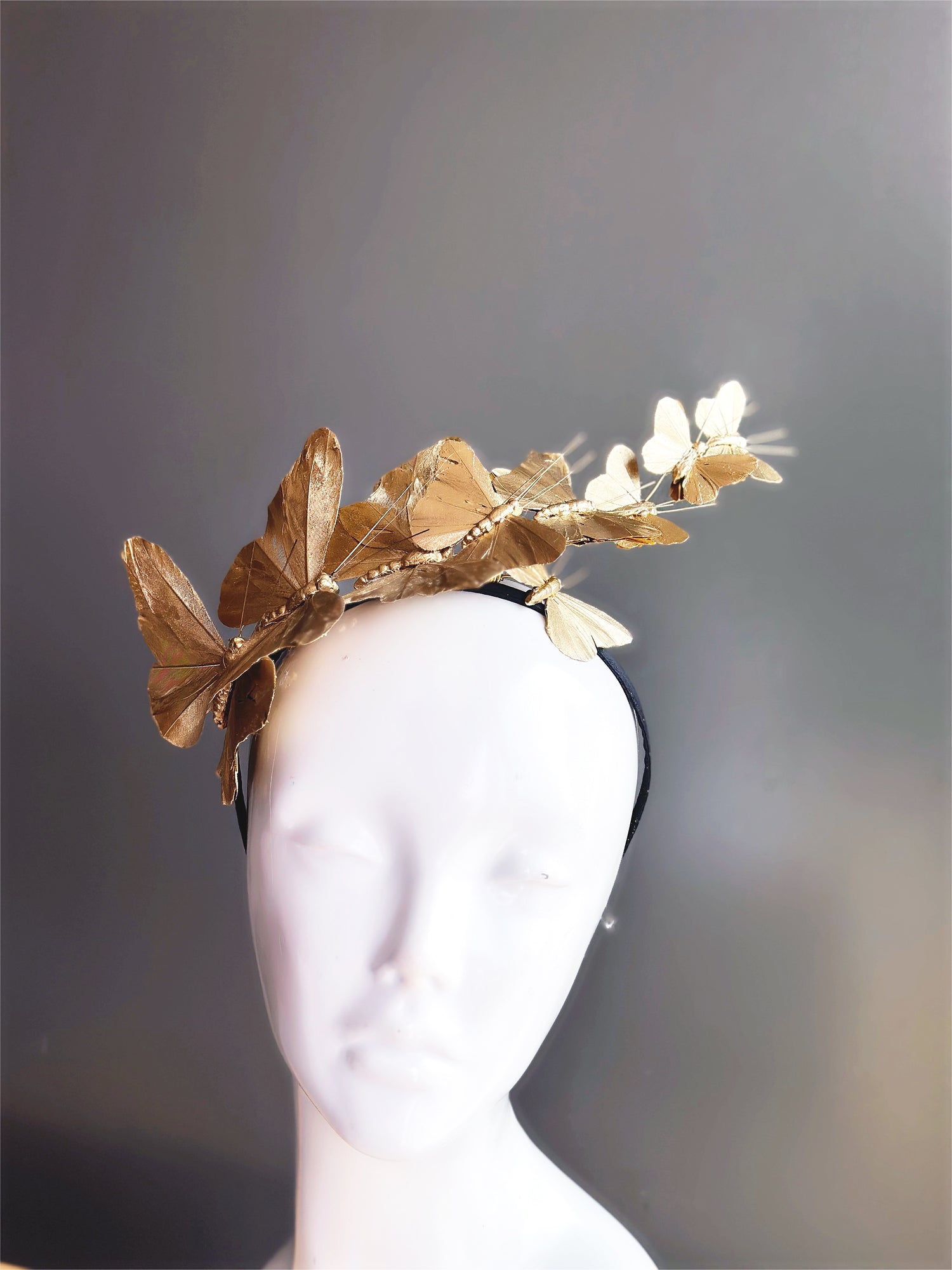 Golden Butterfly Fascinator