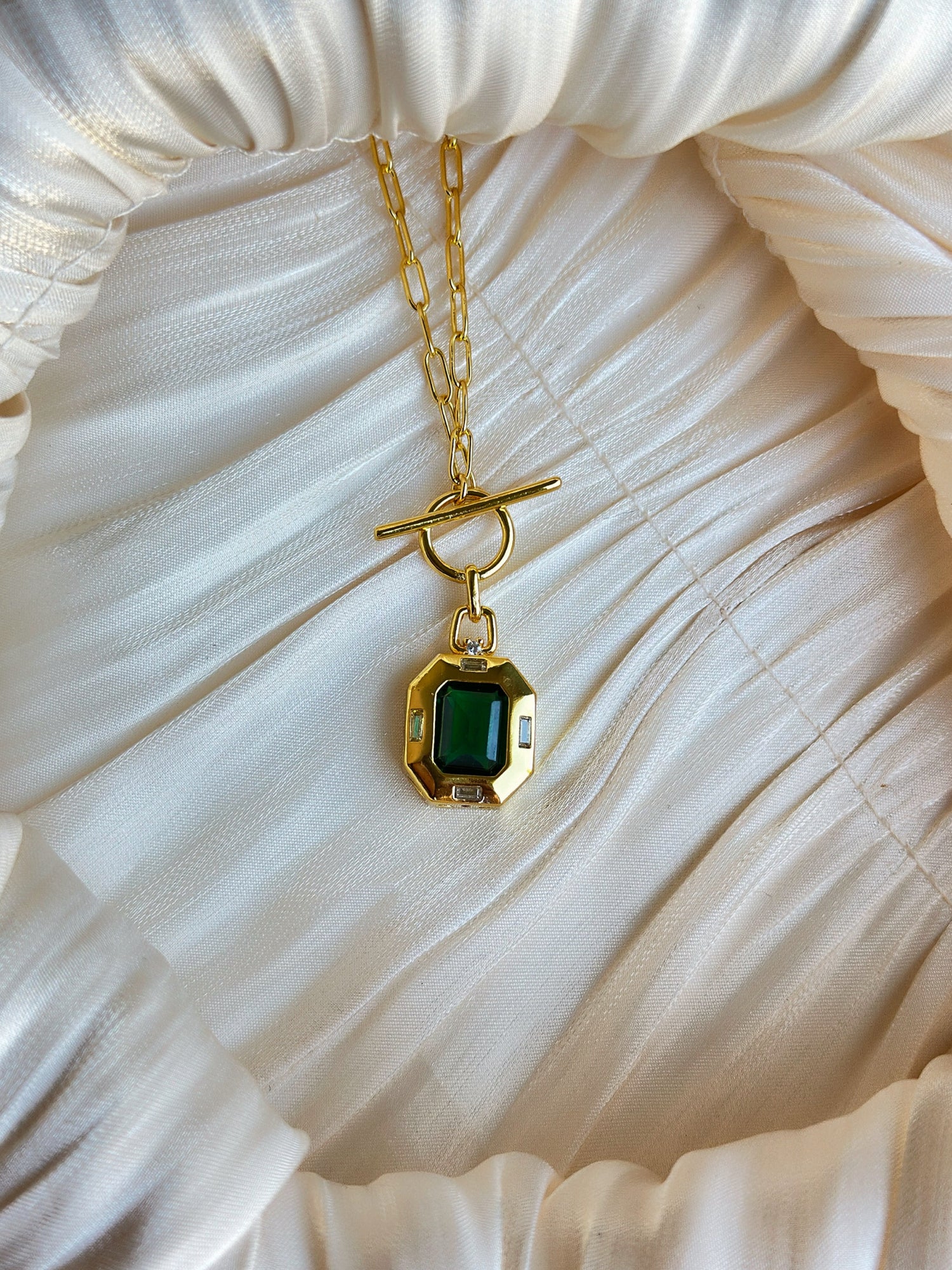 Vera - Necklace (Gold/Green)