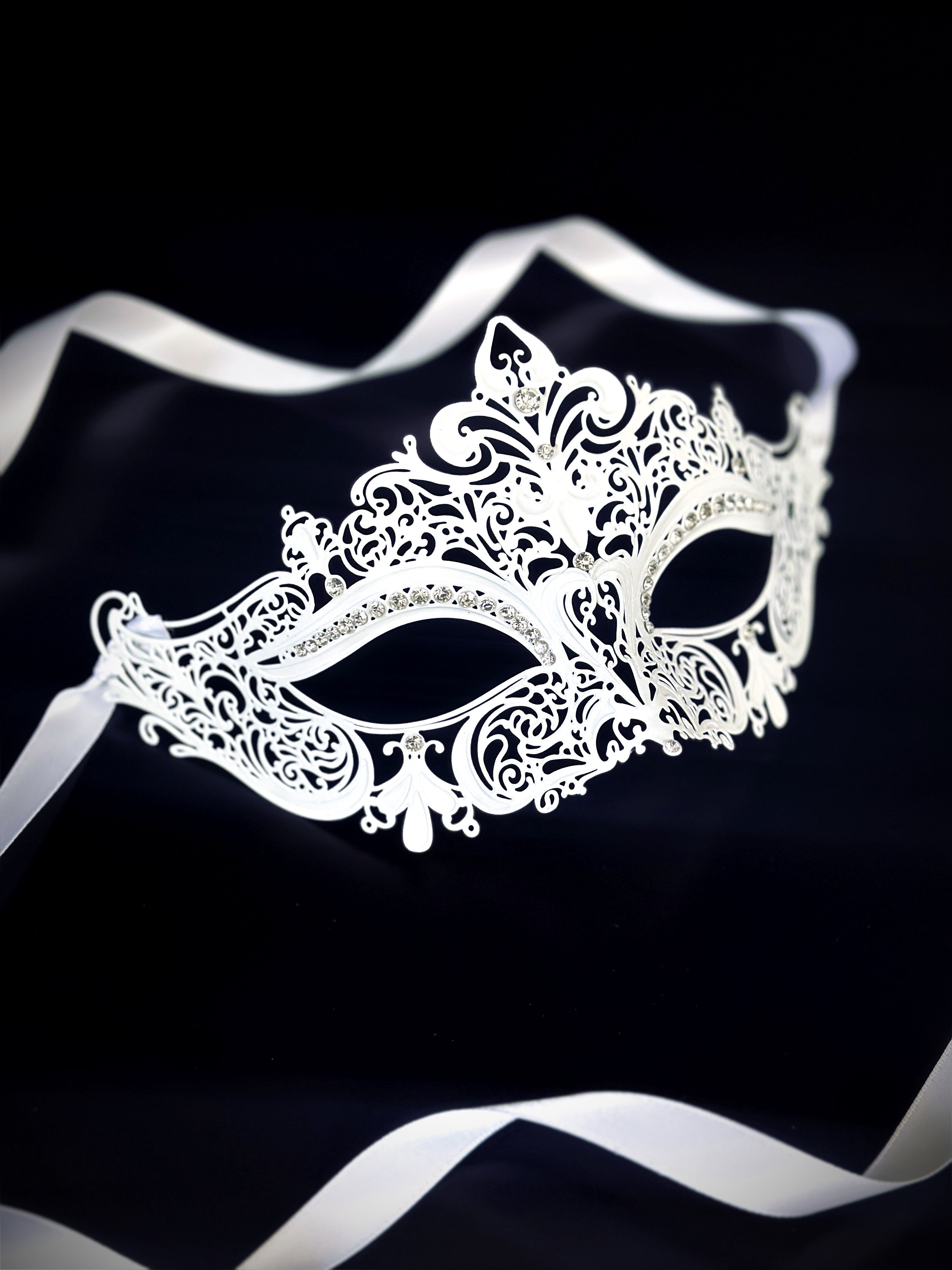 Bridal Mask - White