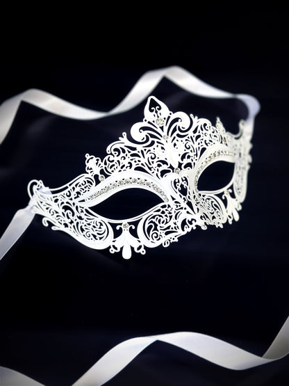 Bridal Mask - White