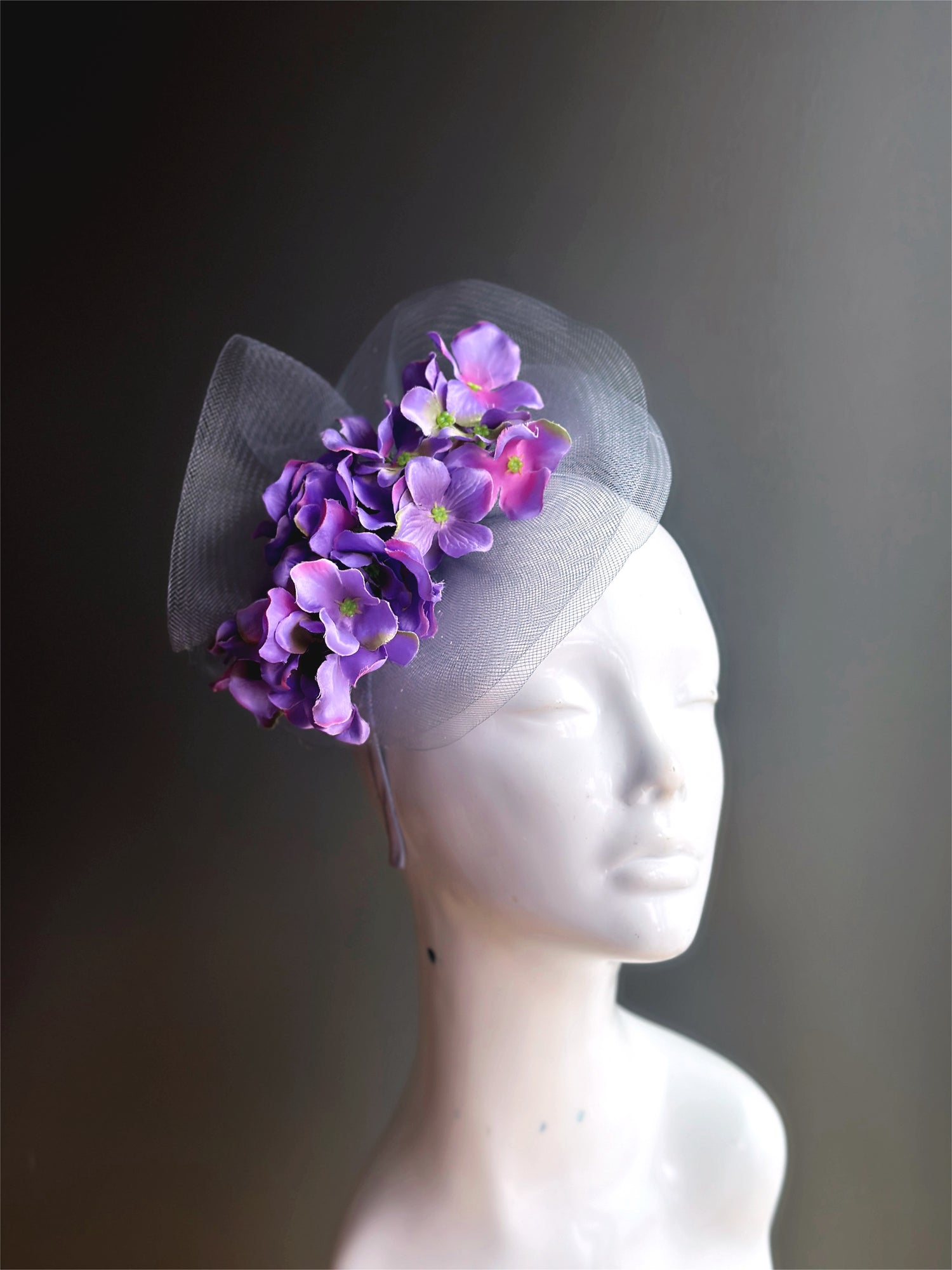 Purple Flower Fascinator