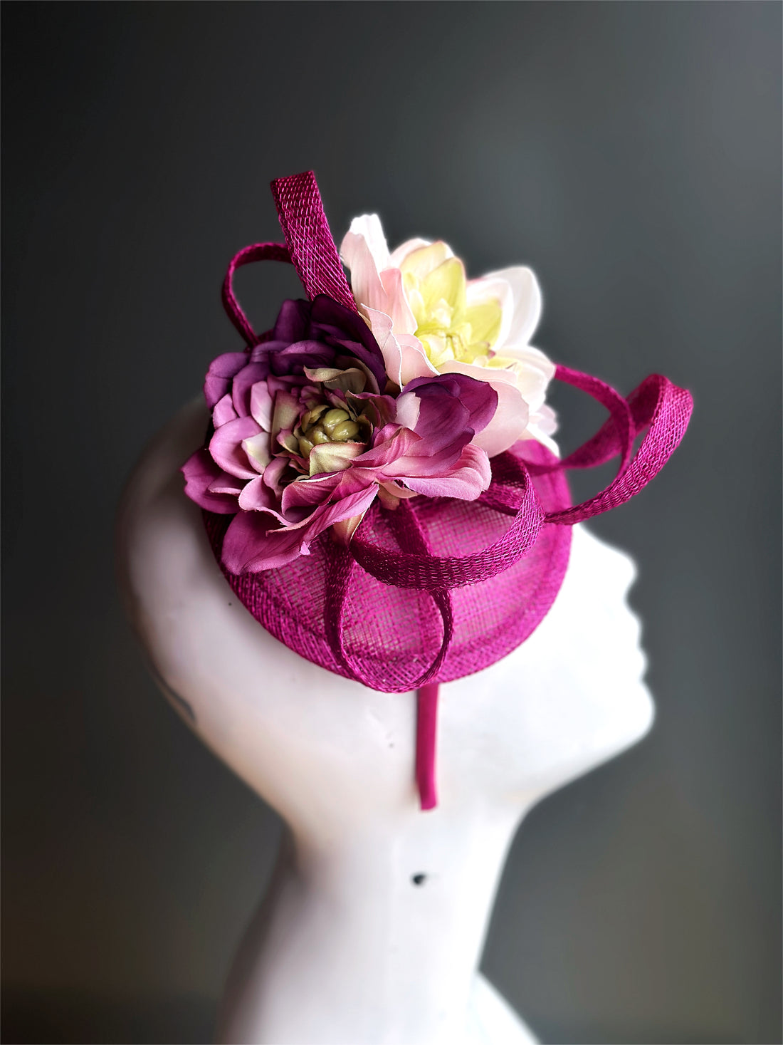 Flower Fascinator Hat - Pink