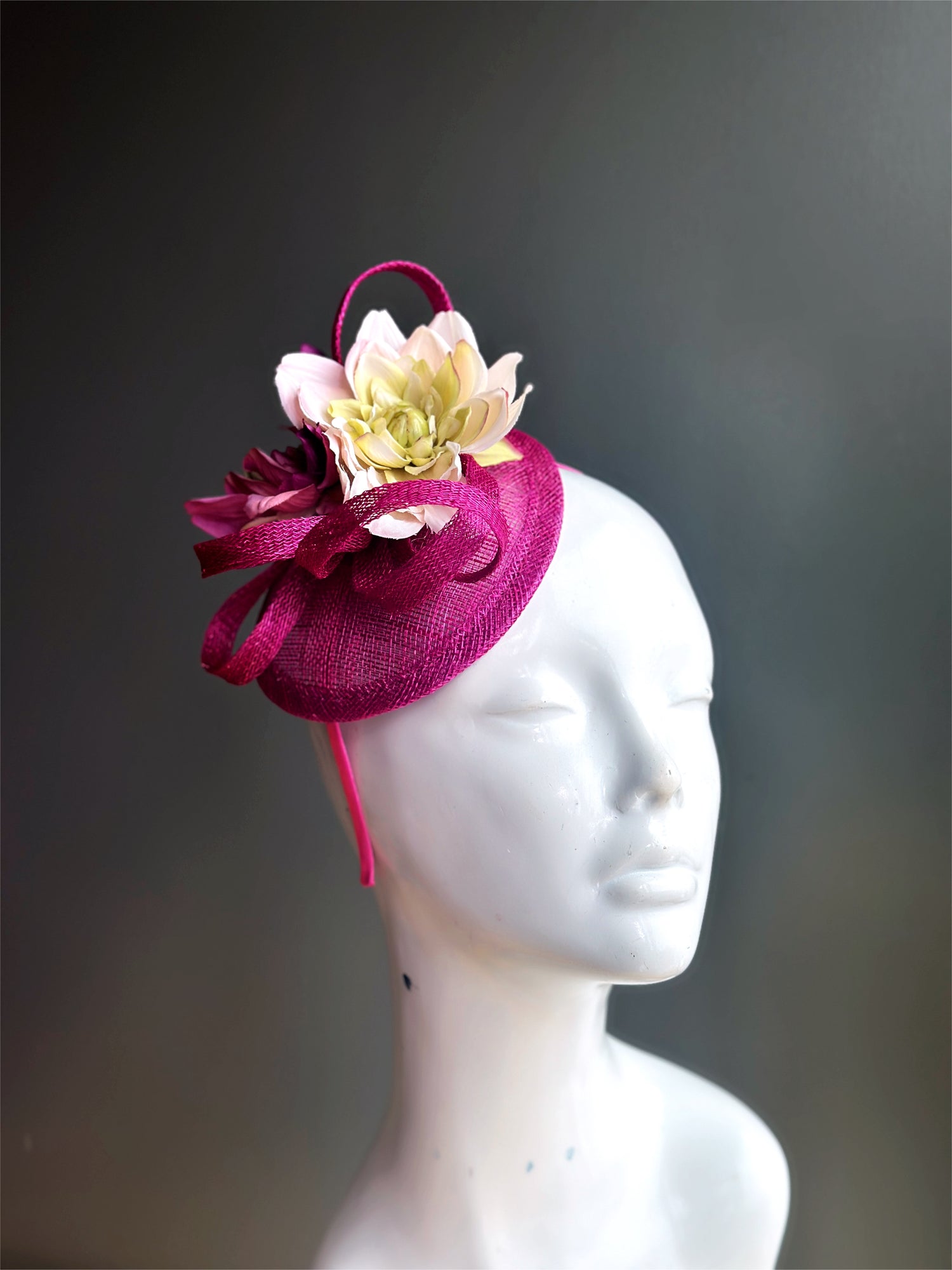 Flower Fascinator Hat - Pink