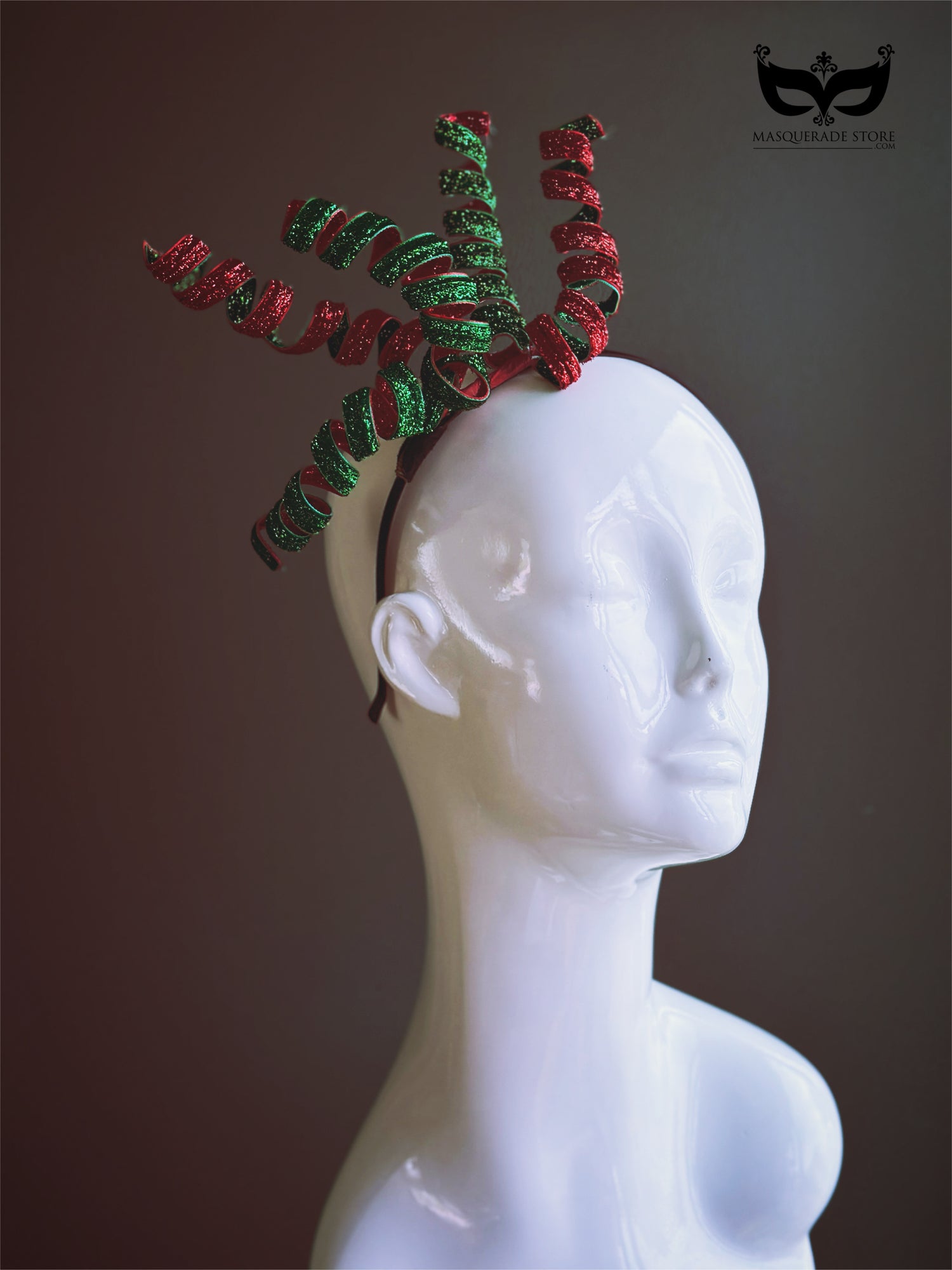 Christmas Curl Ribbon Fascinator Hat
