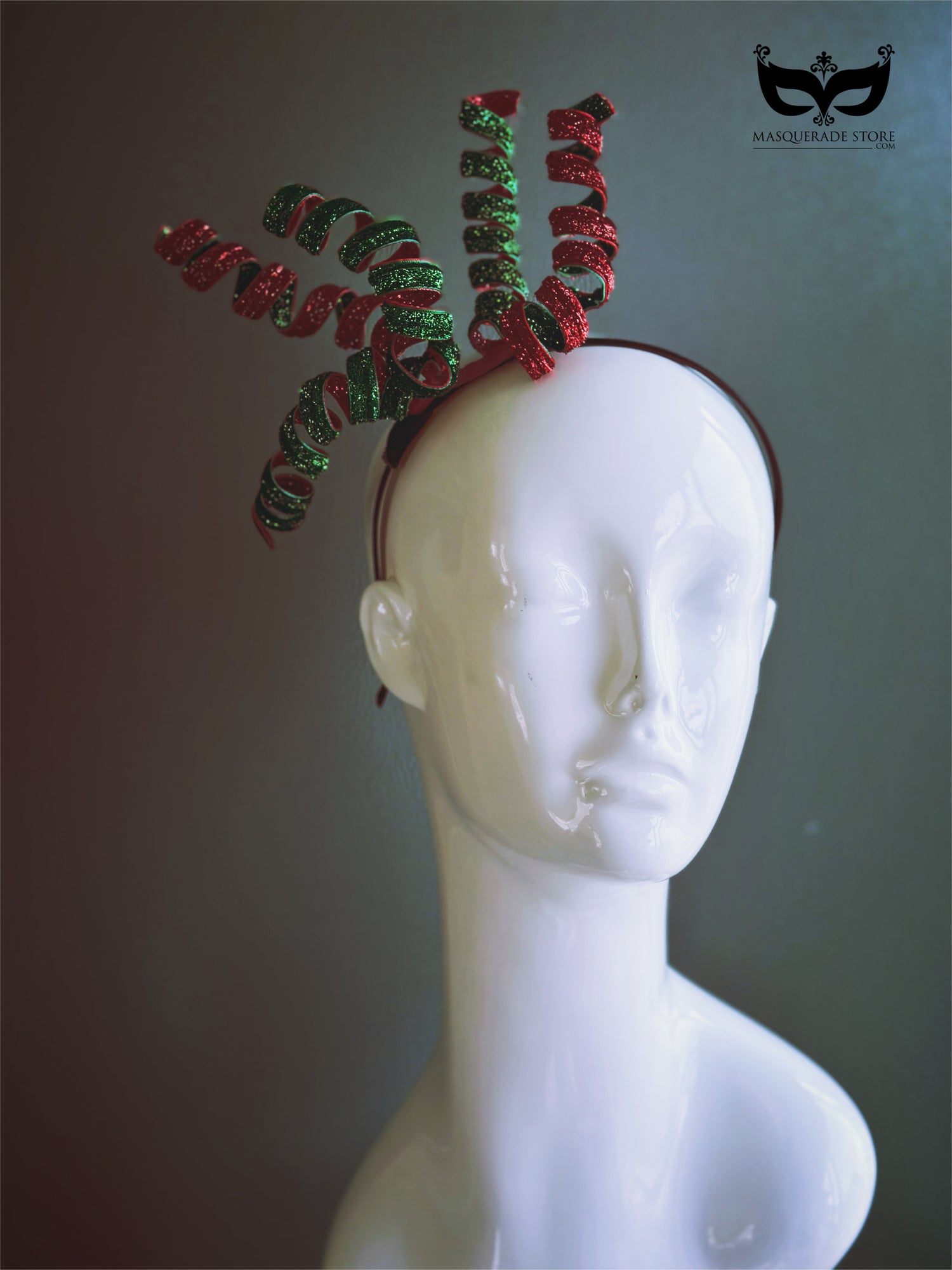 Christmas Curl Ribbon Fascinator Hat