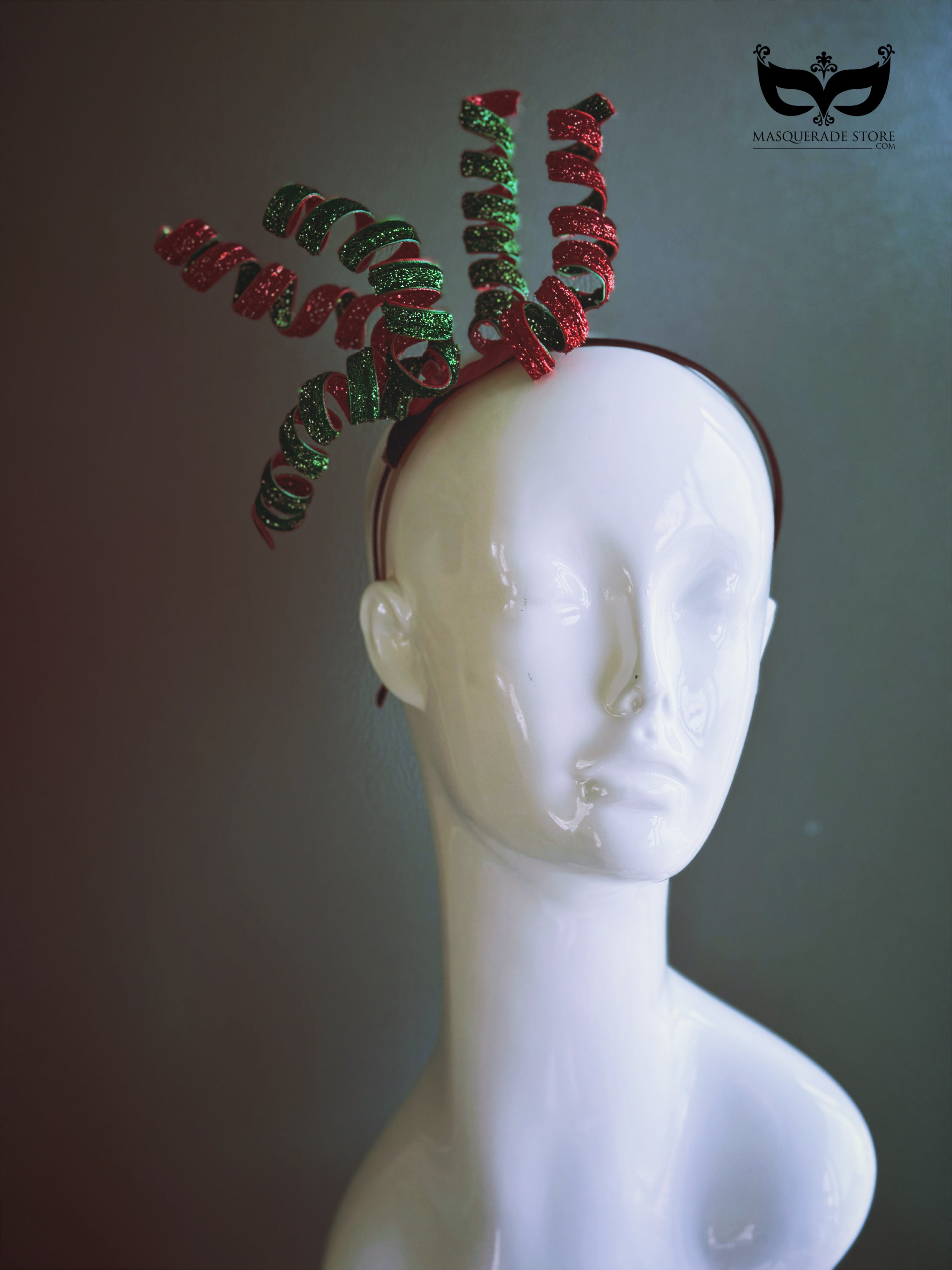 Christmas Curl Ribbon Fascinator Hat