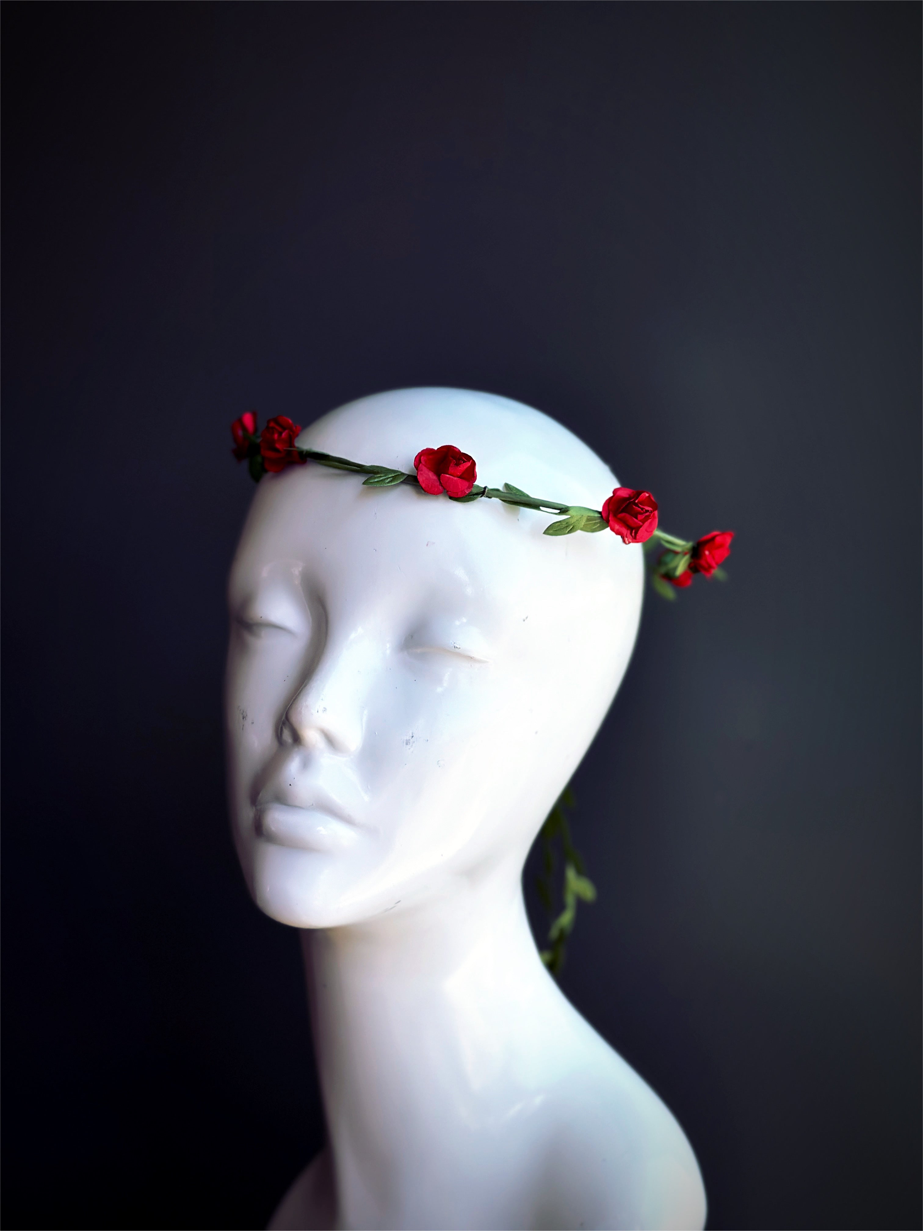 Mini Red Rose Flower Crown