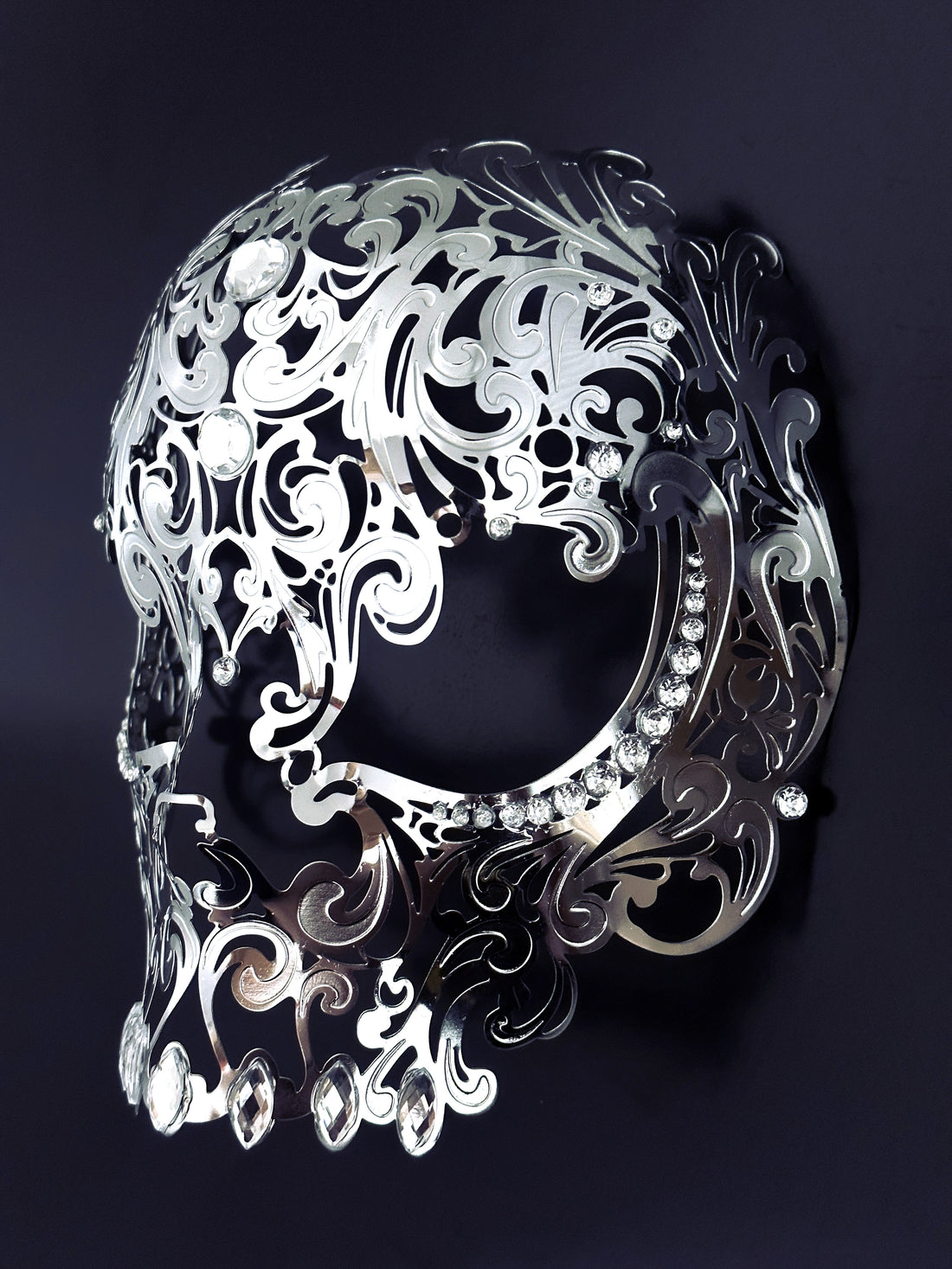 Metal Skull Mask - Silver