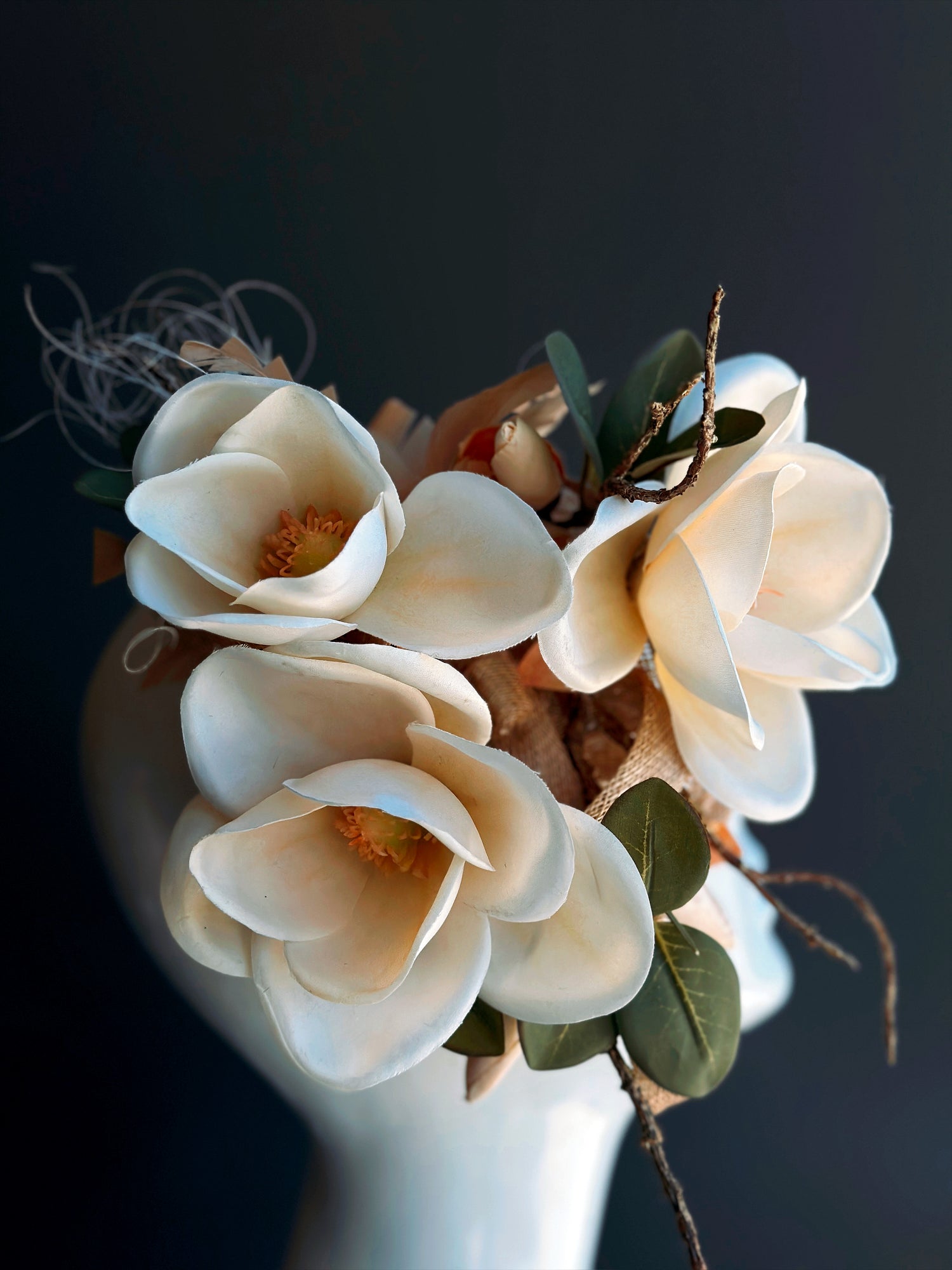 Magnolia - Sinamay Fascinator