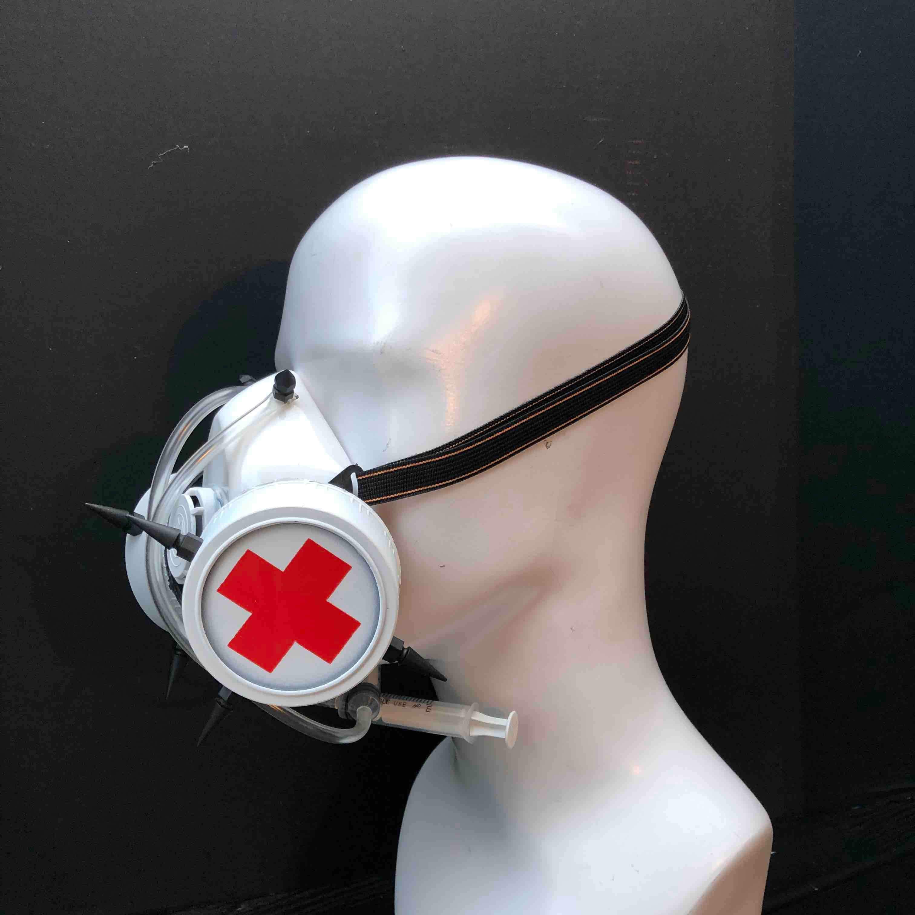 Nurse Cosplay Gas Mask - White
