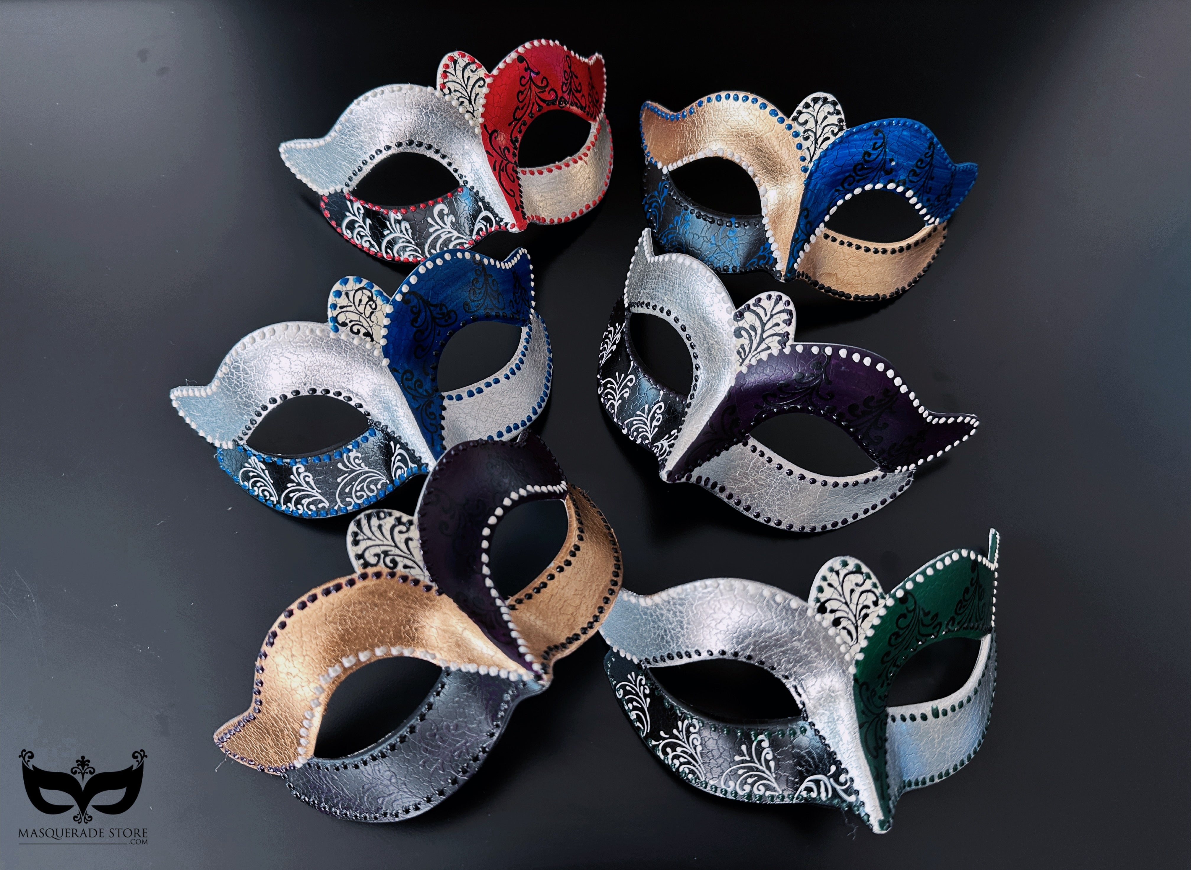 Bulk Masquerade Mask Set Assorted Colors Party Pack | Masquerade Store