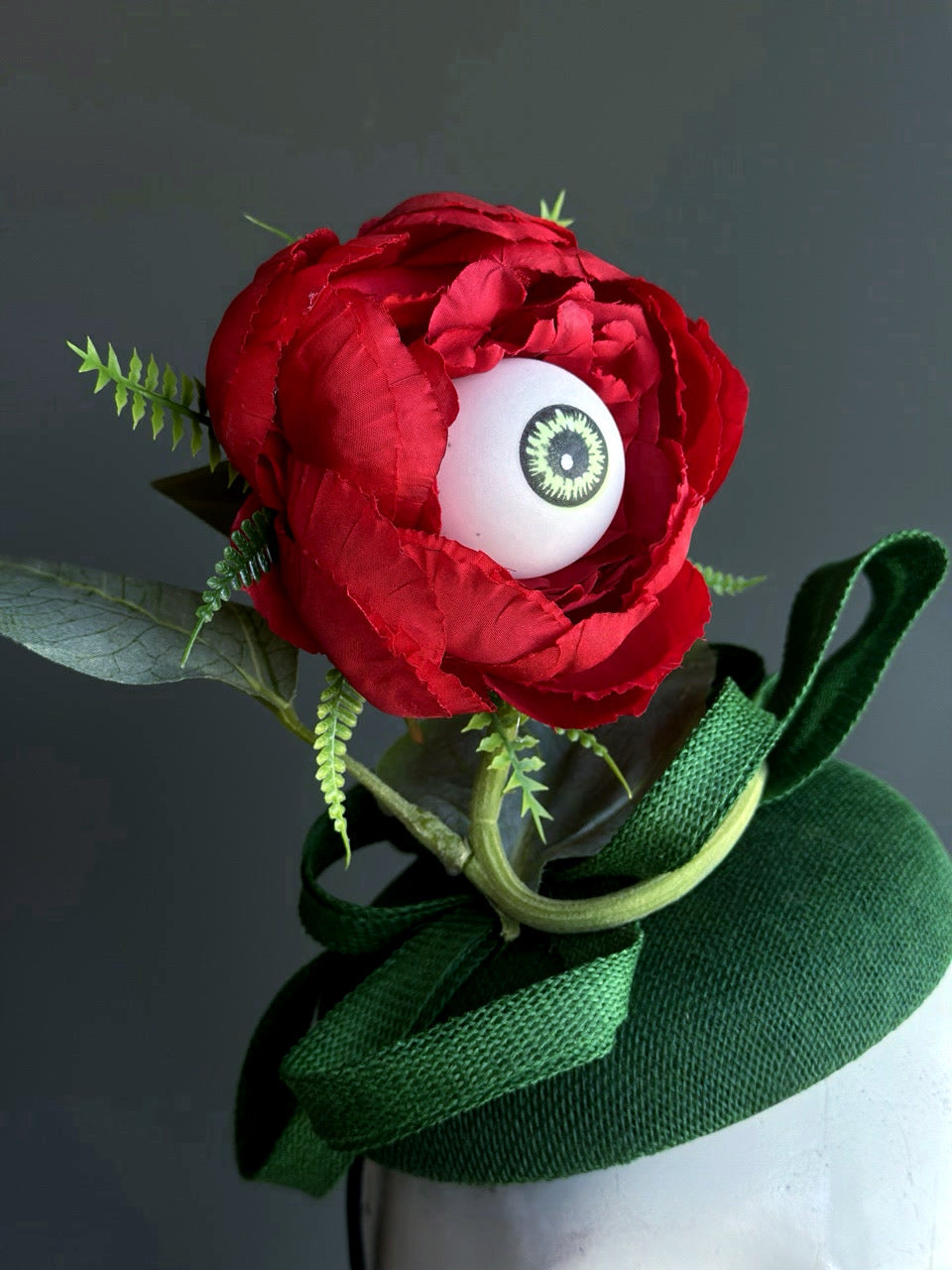 Eyeball Rose Halloween Eyeball Flower Fascinator Hat