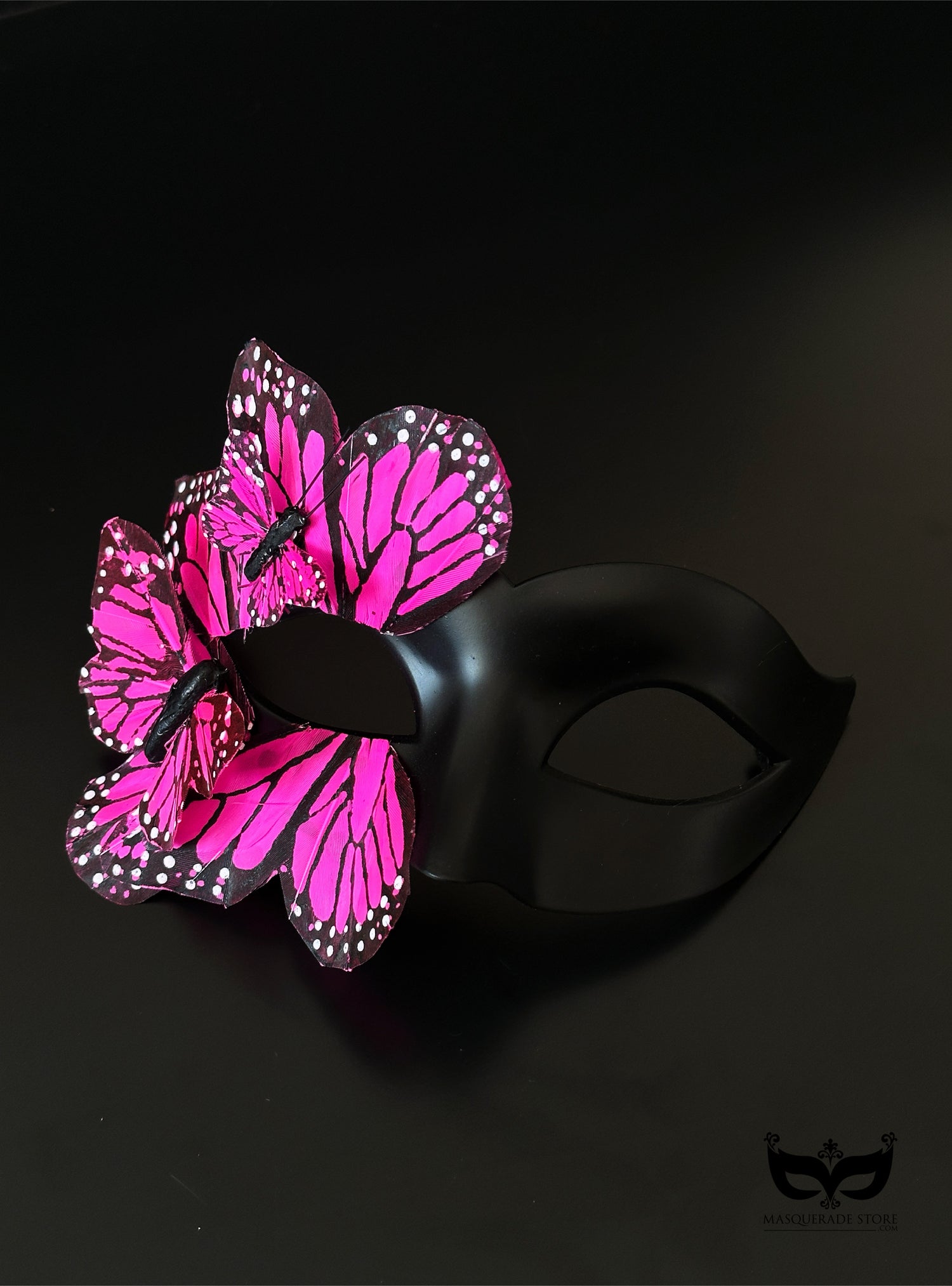 Butterfly Mask - Black and Pink