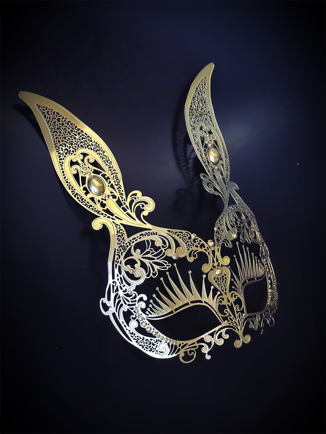 Metal Bunny Mask - Gold