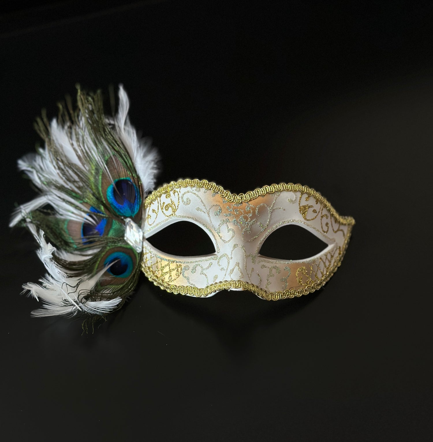 Peacock Duo - White and Gold Couples Set