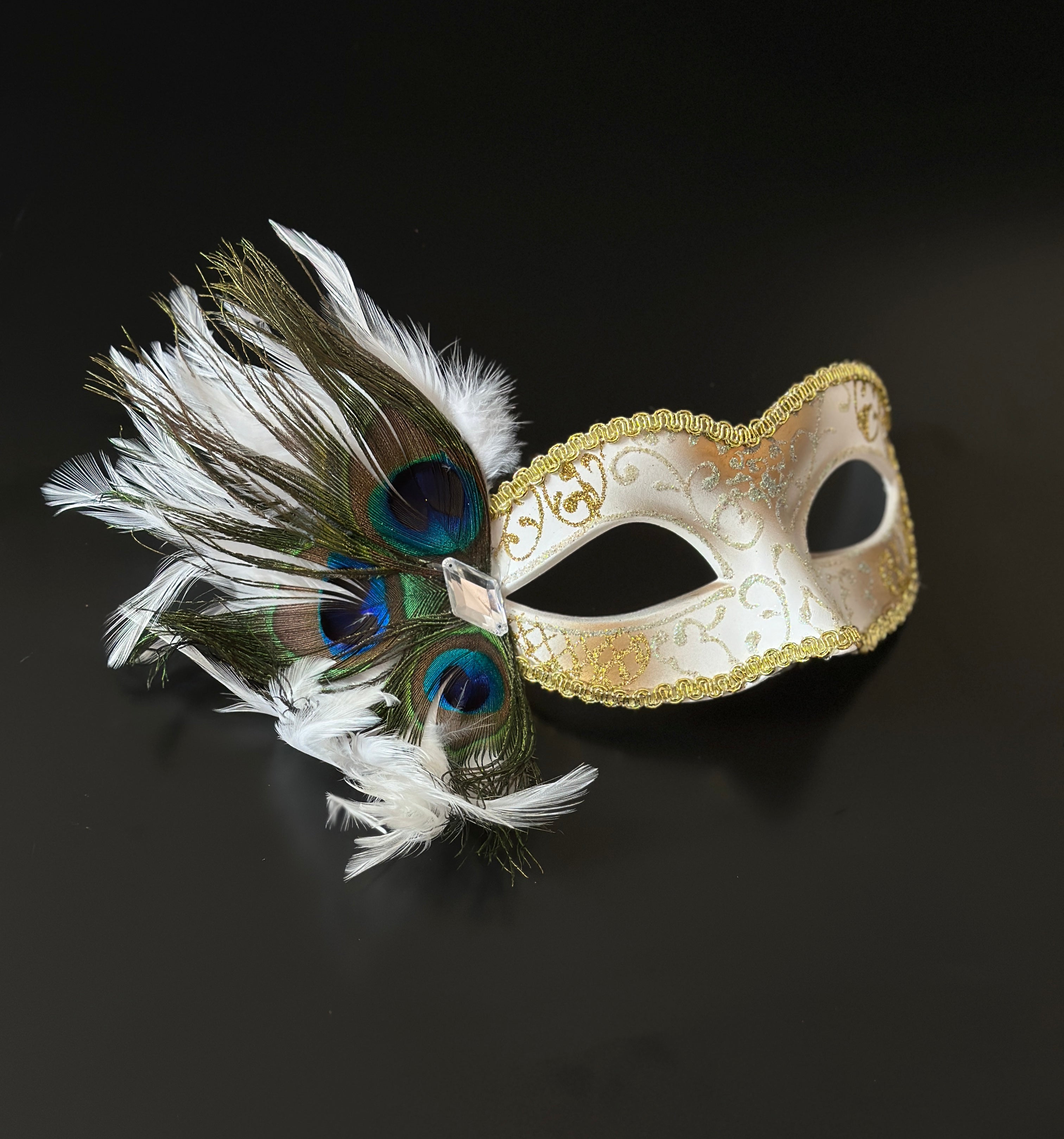 Peacock Duo - White and Gold Couples Set