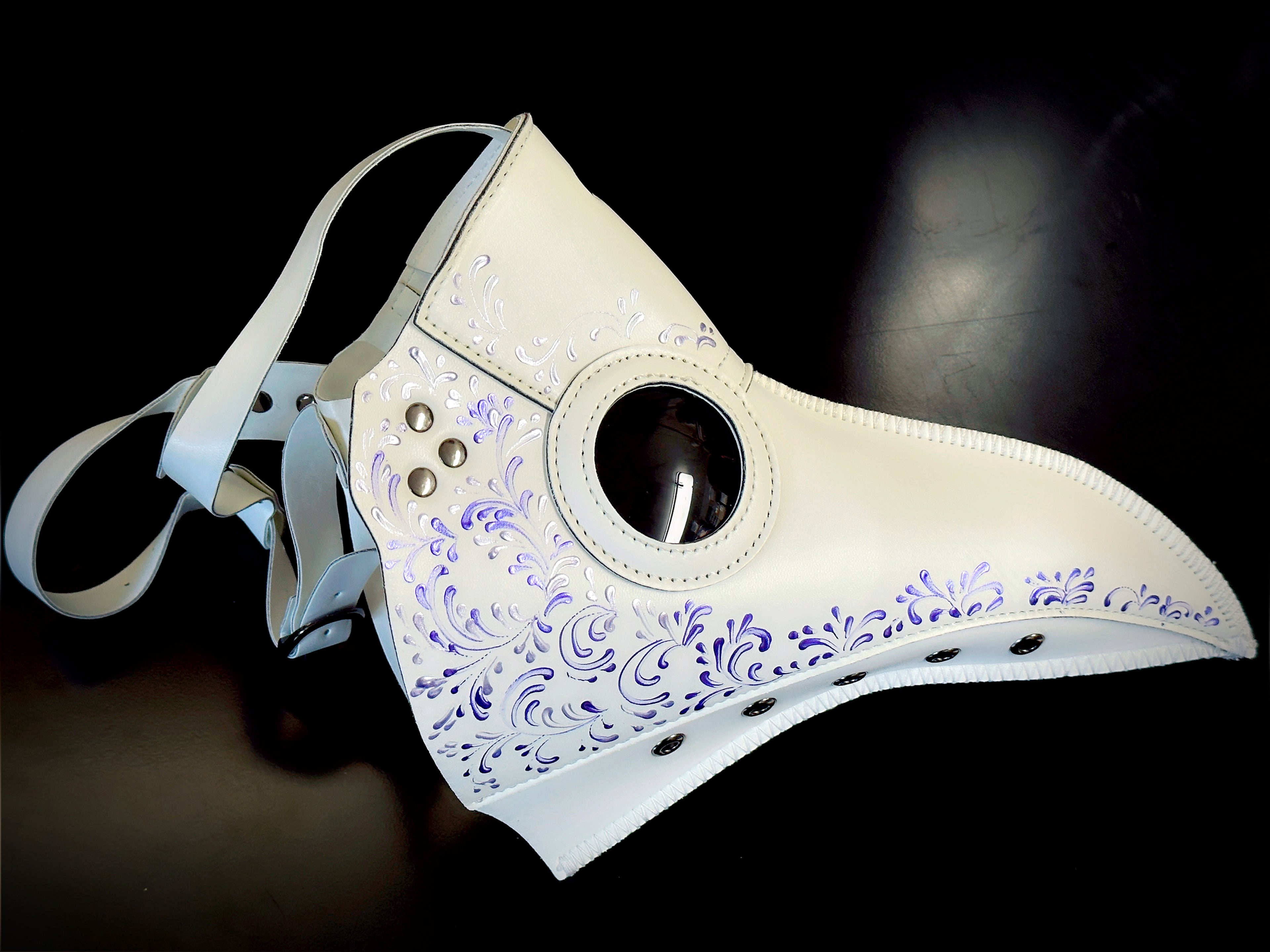 Vegan Leather Plague - White/Purple